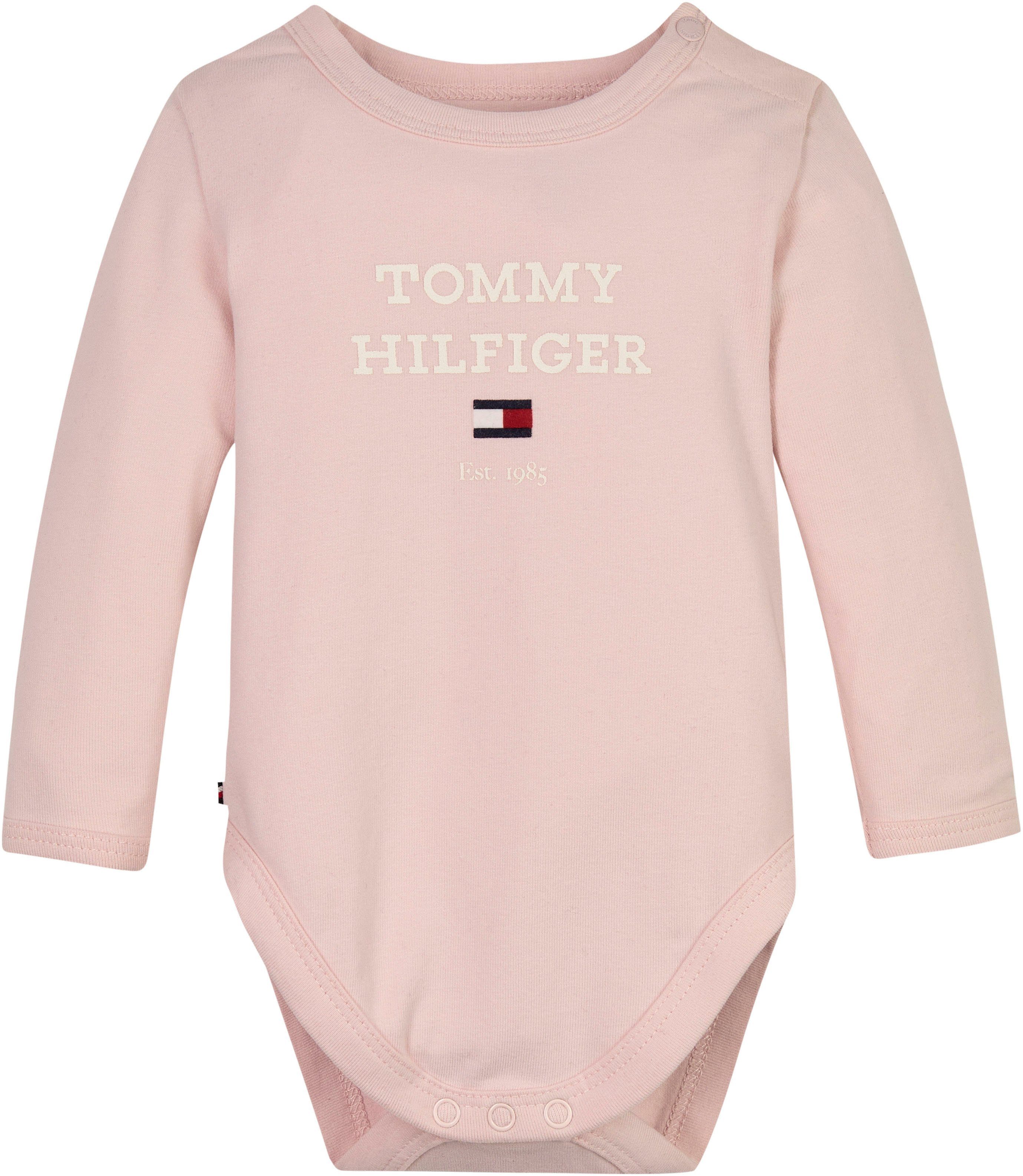Tommy Hilfiger Overall TH Pink mit Whimsy L/S LOGO Logoschriftzug BABY BODY
