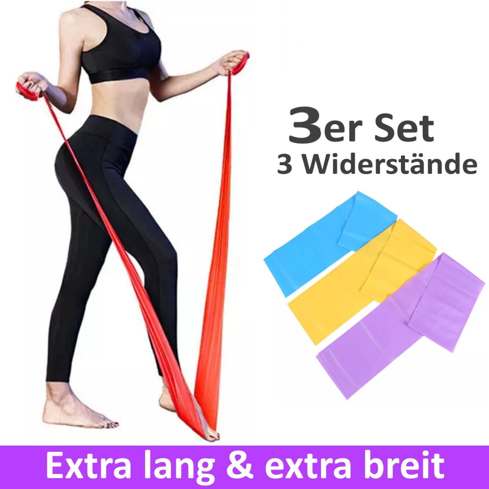 Refined Living Fitnessbänder Set 3er,Trainingsbänder,3 Widerstandsstufen,Yoga Band Fitnessband Therapieband, Widerstandsband, Pilates Band, Latexfreie Fitnessbänder, Stretchband,Leicht & tragbar, 3-tlg., Latexfrei & hautfreundlich, Hohe Elastizität & Belastbarkeit, Für Yoga, Pilates, Krafttraining, Physiotherapie, Gewichtsverlust