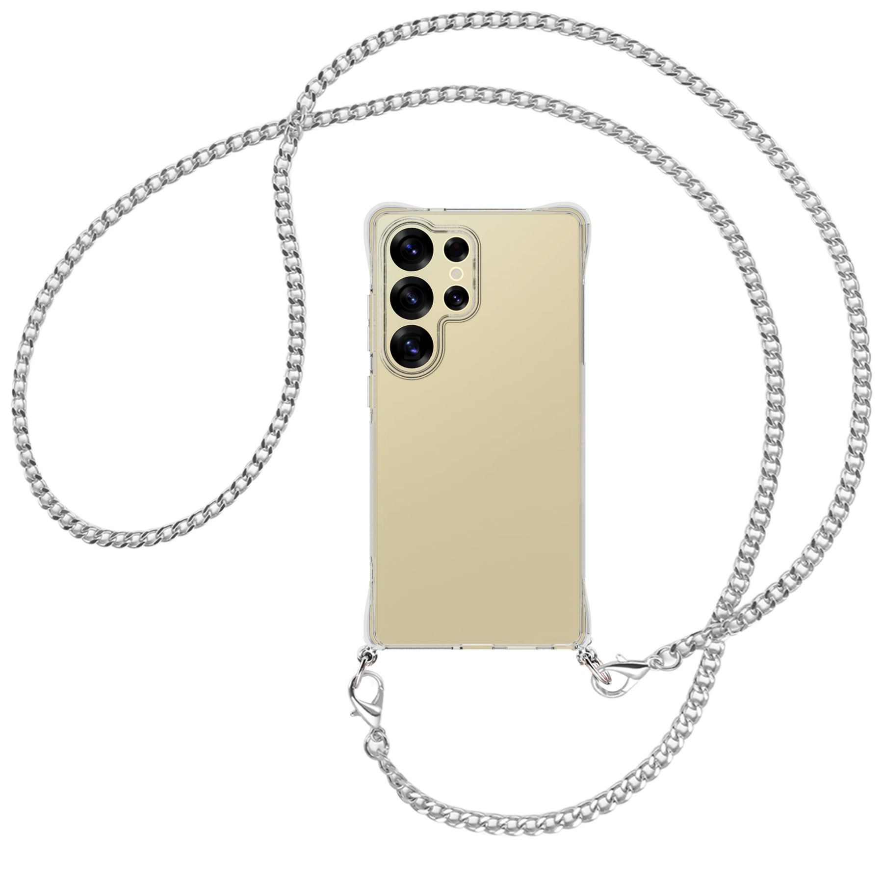 mtb more energy Handykette für Samsung S25 Ultra [NC-951-MK], Umhängehülle mit Metallkette [NC-951-MK]