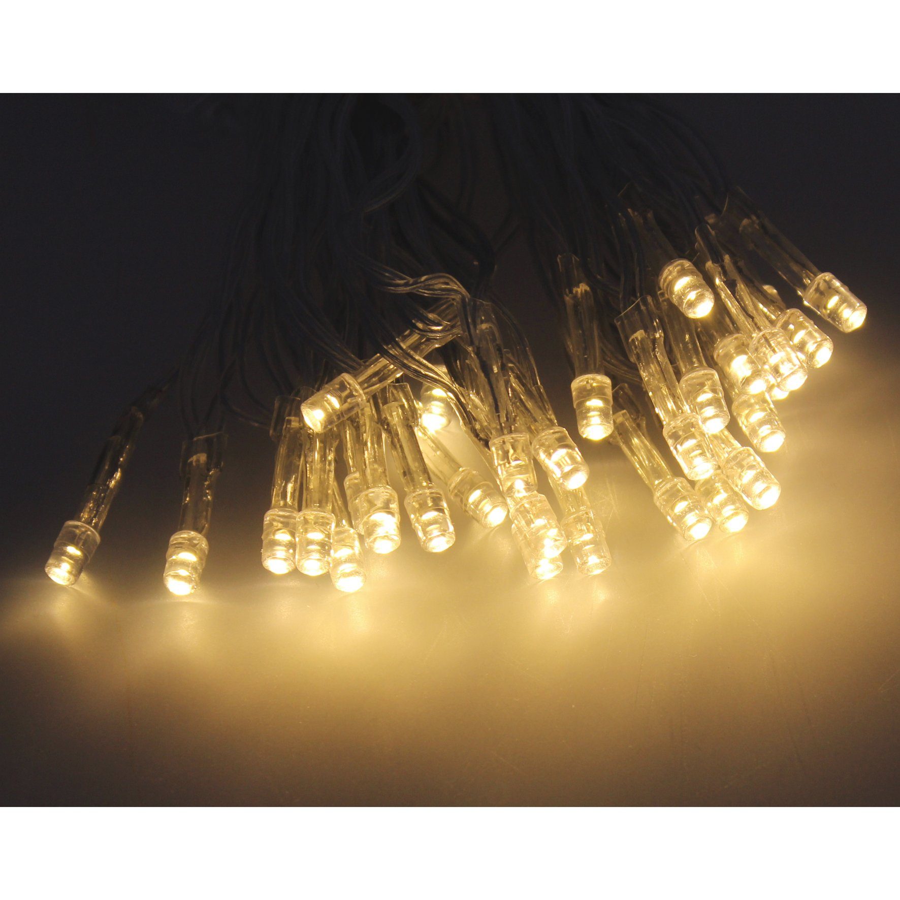 BigDean LED-Lichterkette »30 LEDs Außen Beleuchtung Warmweiß Zeitschaltuhr  Batteriebetrieben«
