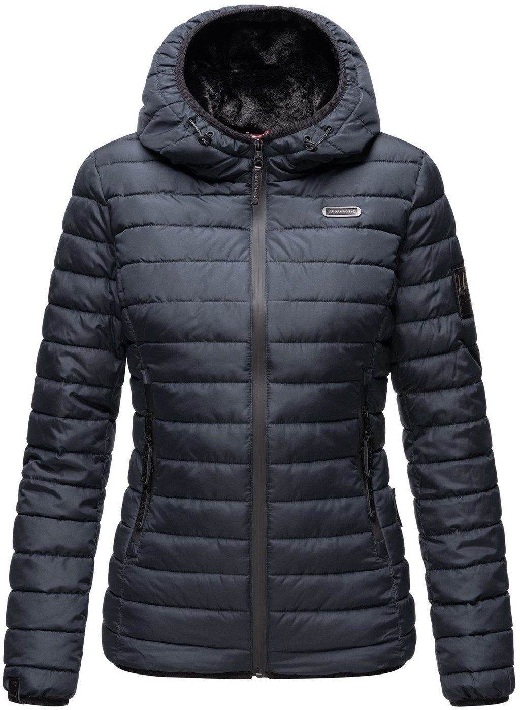 Marikoo Steppjacke Marikoo Jaylaa Damen Steppjacke B848 mit kuschlig weichem Teddyfell