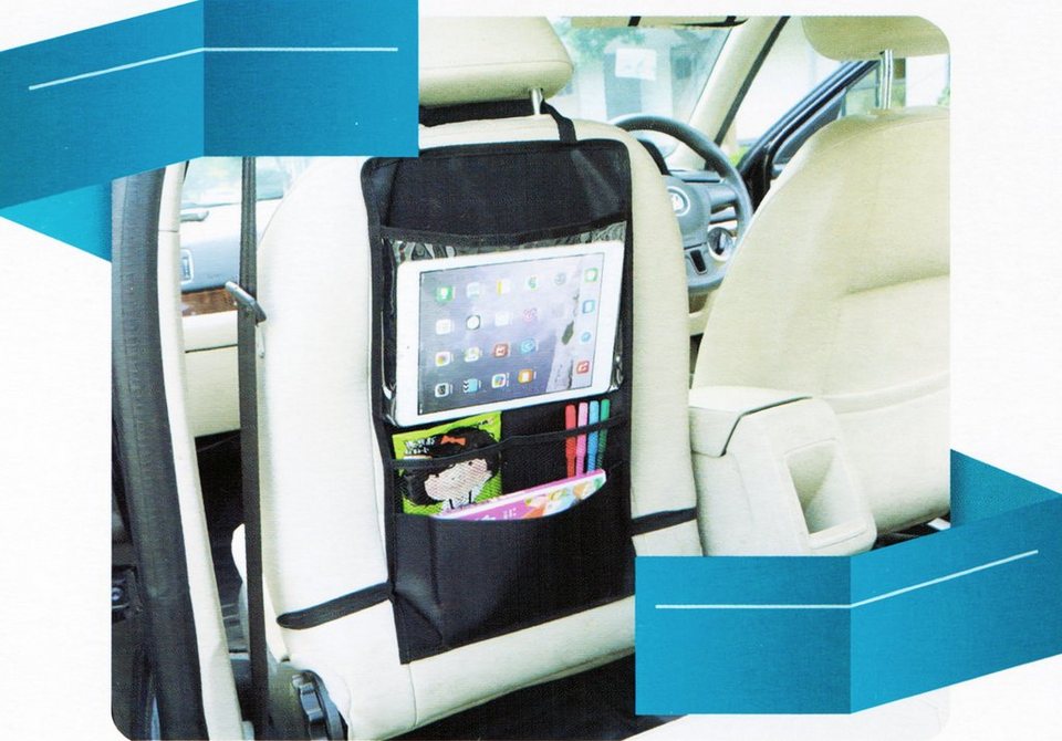 Autositz Organizer Rücksitz Aufbewahrungstasche Rückenlehenschutz mit 2 Fächer 