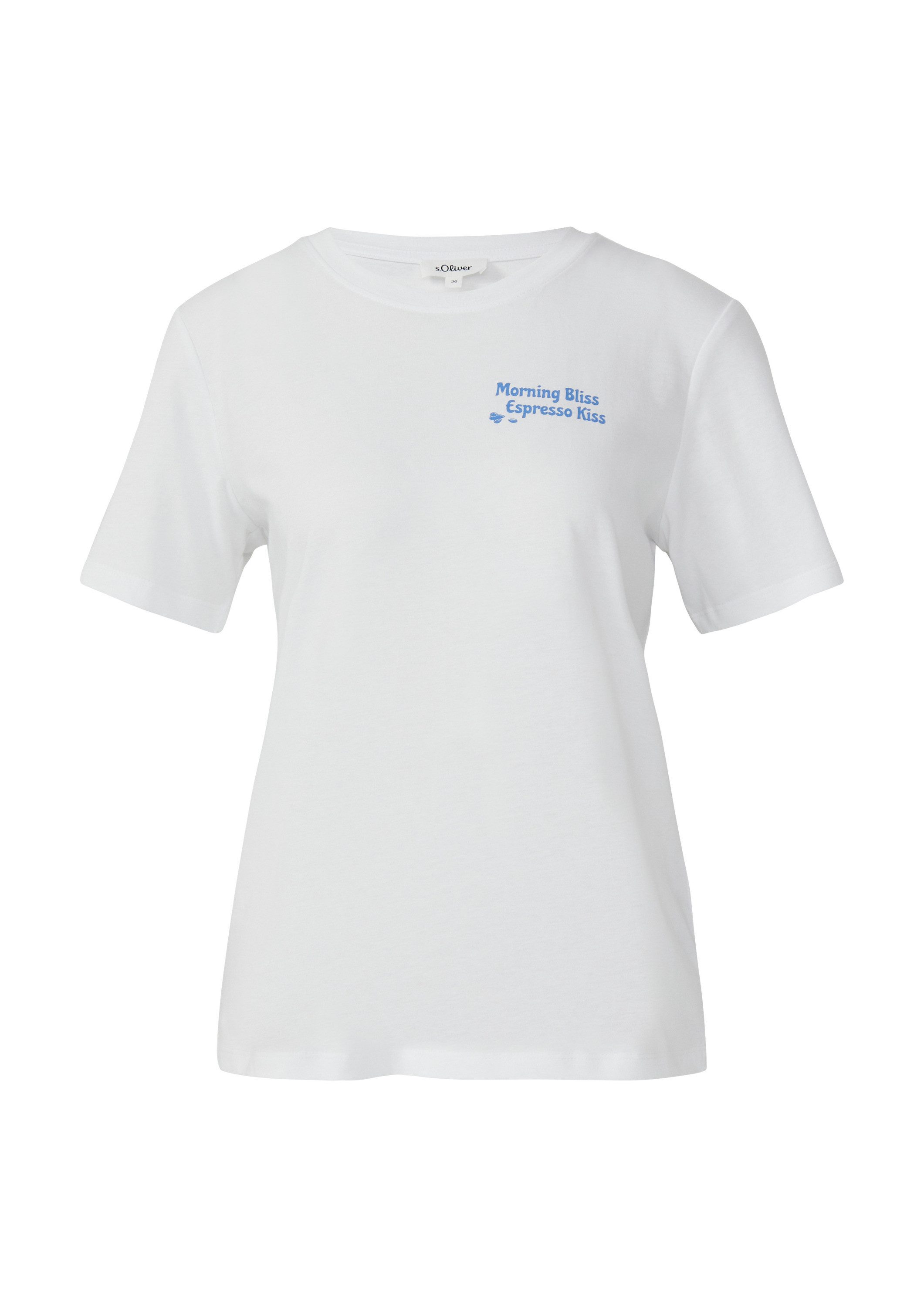 s.Oliver Kurzarmshirt T-Shirt T-Shirt mit Front- und Rückenprint günstig online kaufen