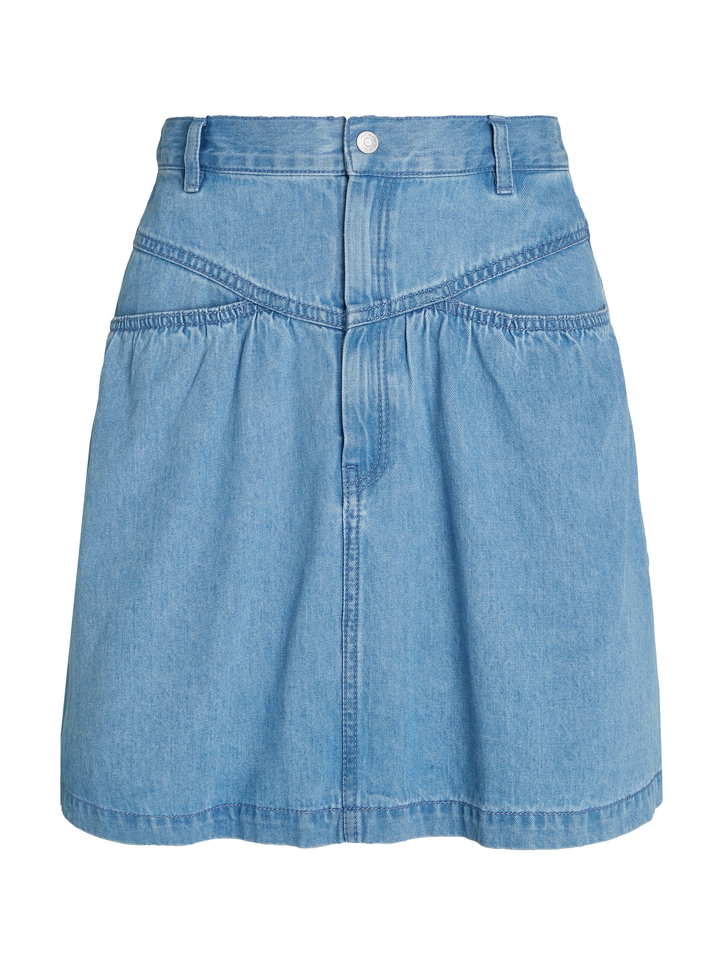 Logopatch Tommy TJW Jeans mit CHAMBRAY SKIRT MINI Bleistiftrock