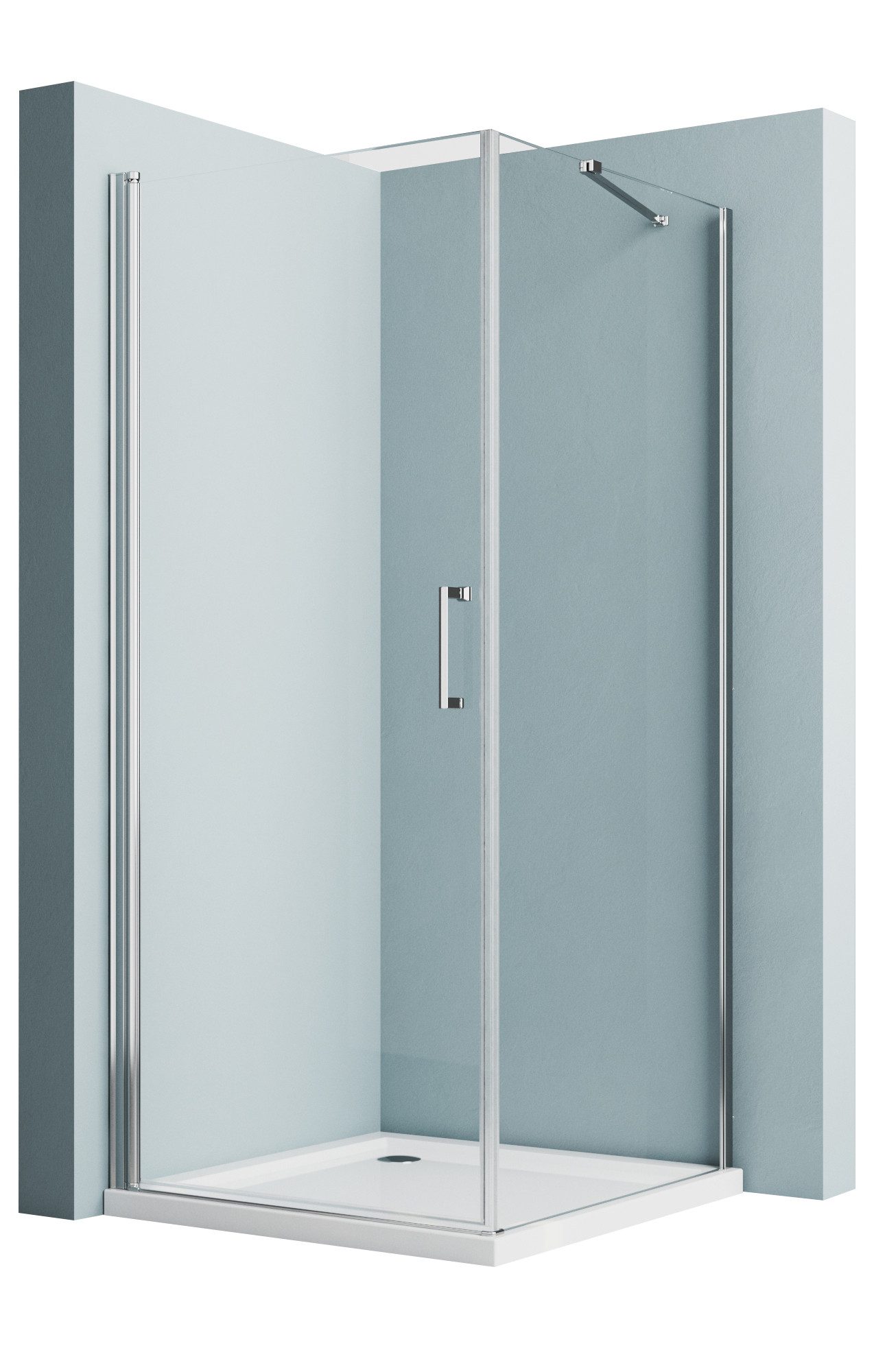 Hopibath Eckdusche Duschkabine 90x90 Eckeinstieg Pendeltür günstig online kaufen