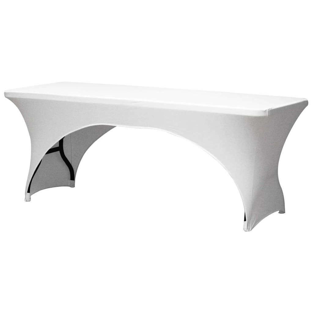 Weiß Rechteckige Tische für FP400, Tischüberzug PEREL Hussen-Set Bogenförmig