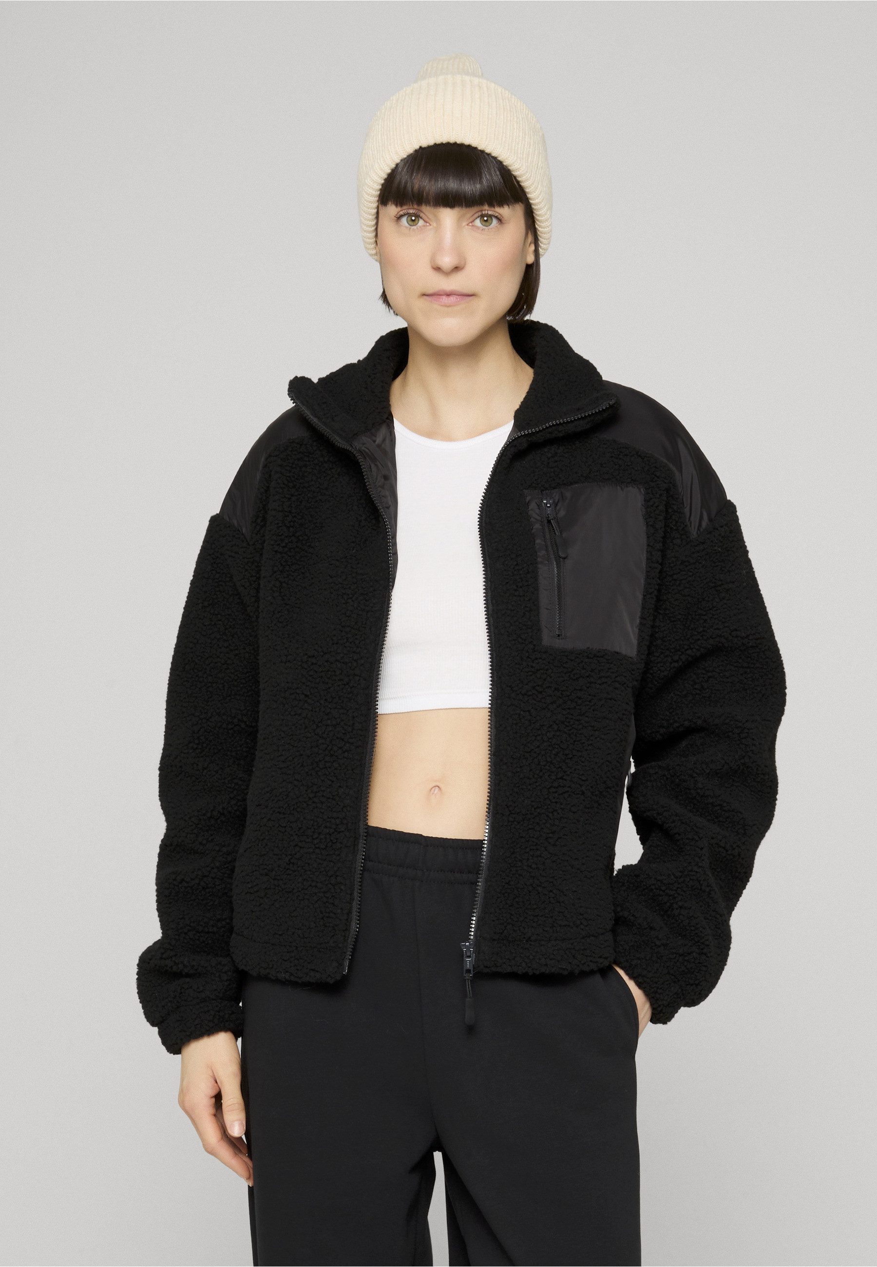 URBAN CLASSICS Winterjacke Urban Classics Damen Ladies Sherpa Mix Jacket (1-St)