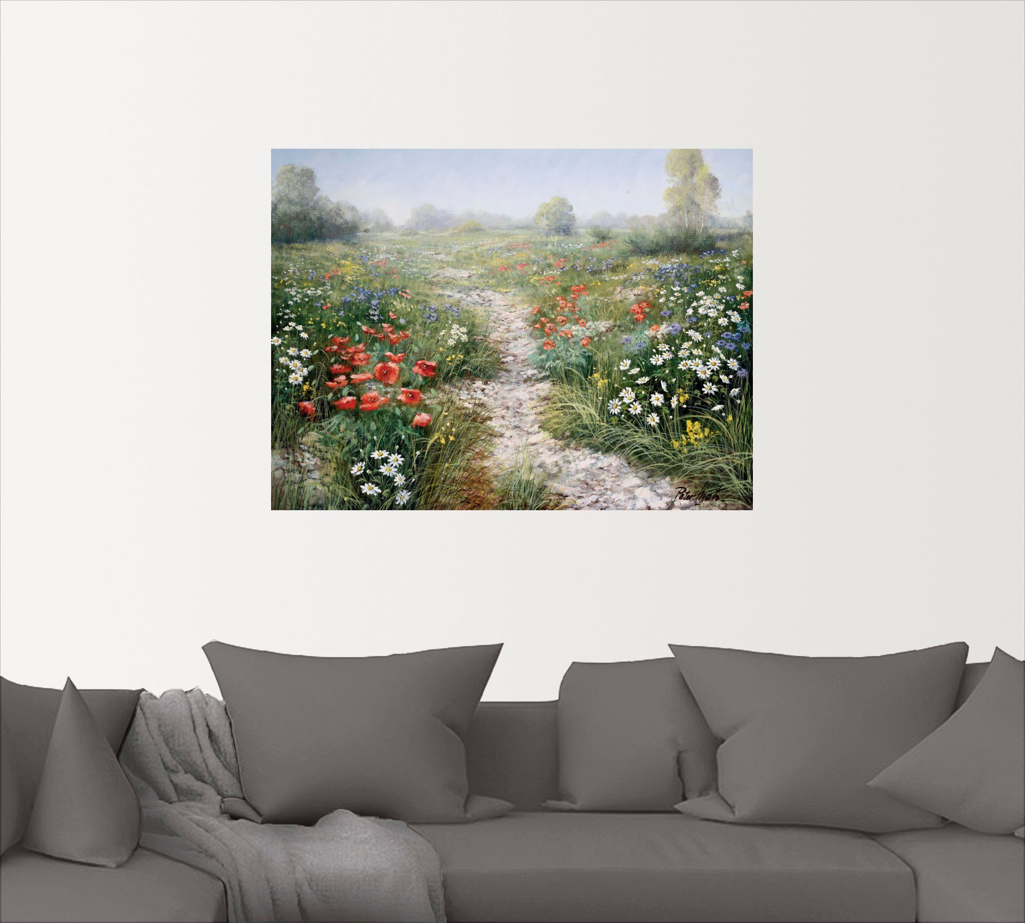 Artland Wandbild (1 Leinwandbild, Wandaufkleber oder in Blumenwiese Dichte als der Poster versch. Größen St), Natur