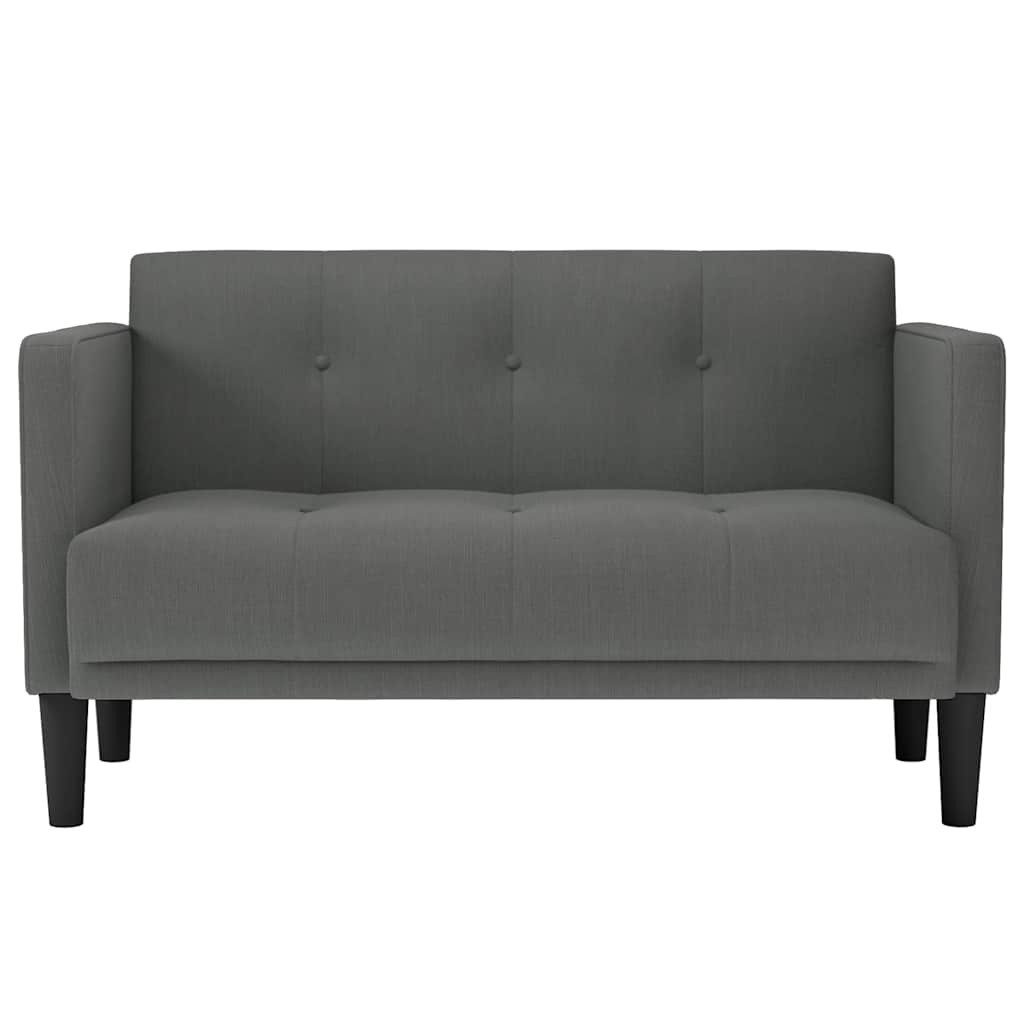vidaXL Sofa Zweisitzer-Sofa Dunkelgrau 111 cm günstig online kaufen