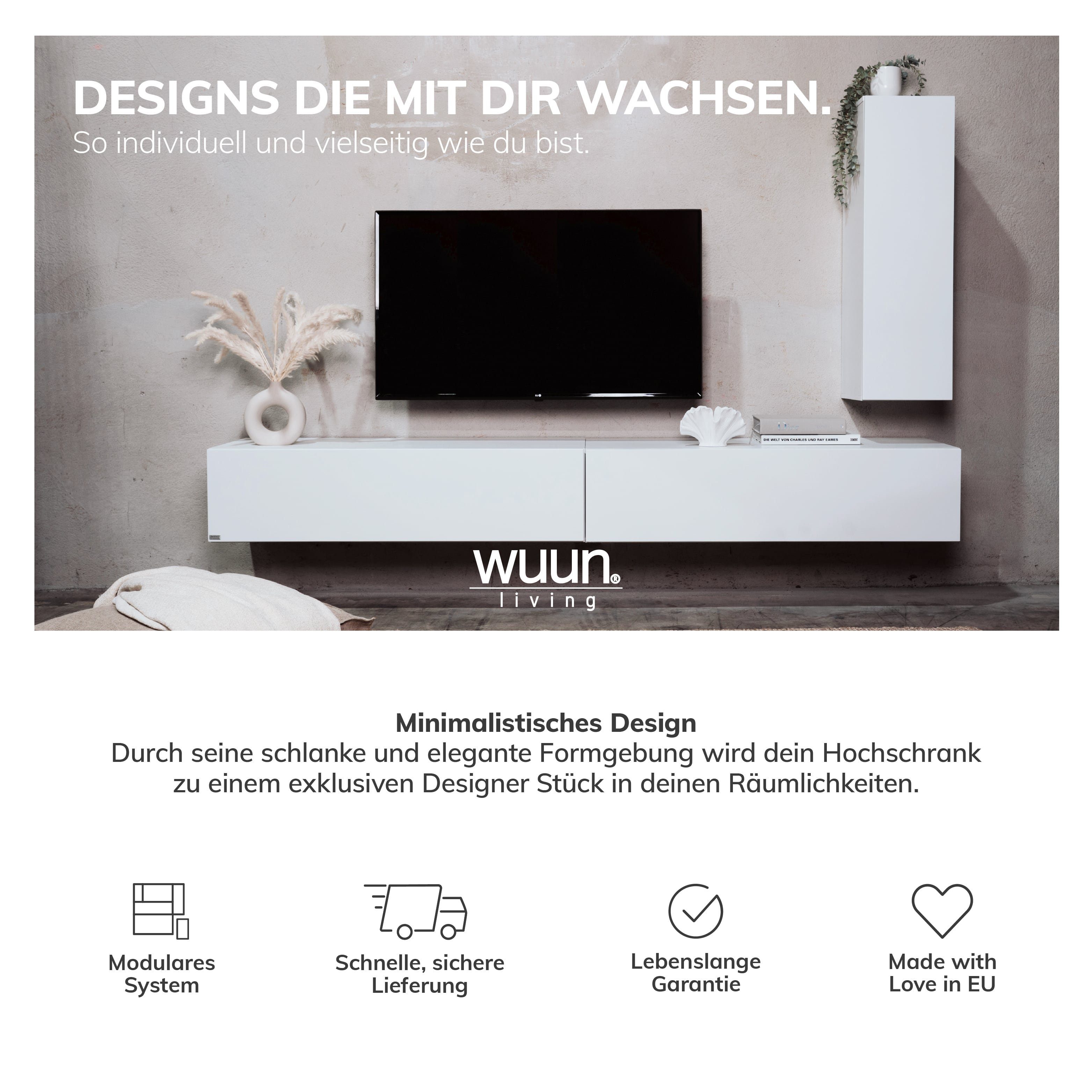 Wuun TV-Board Wuun® Somero Lowboard Tv-Board Wohnwand SW5 günstig online kaufen