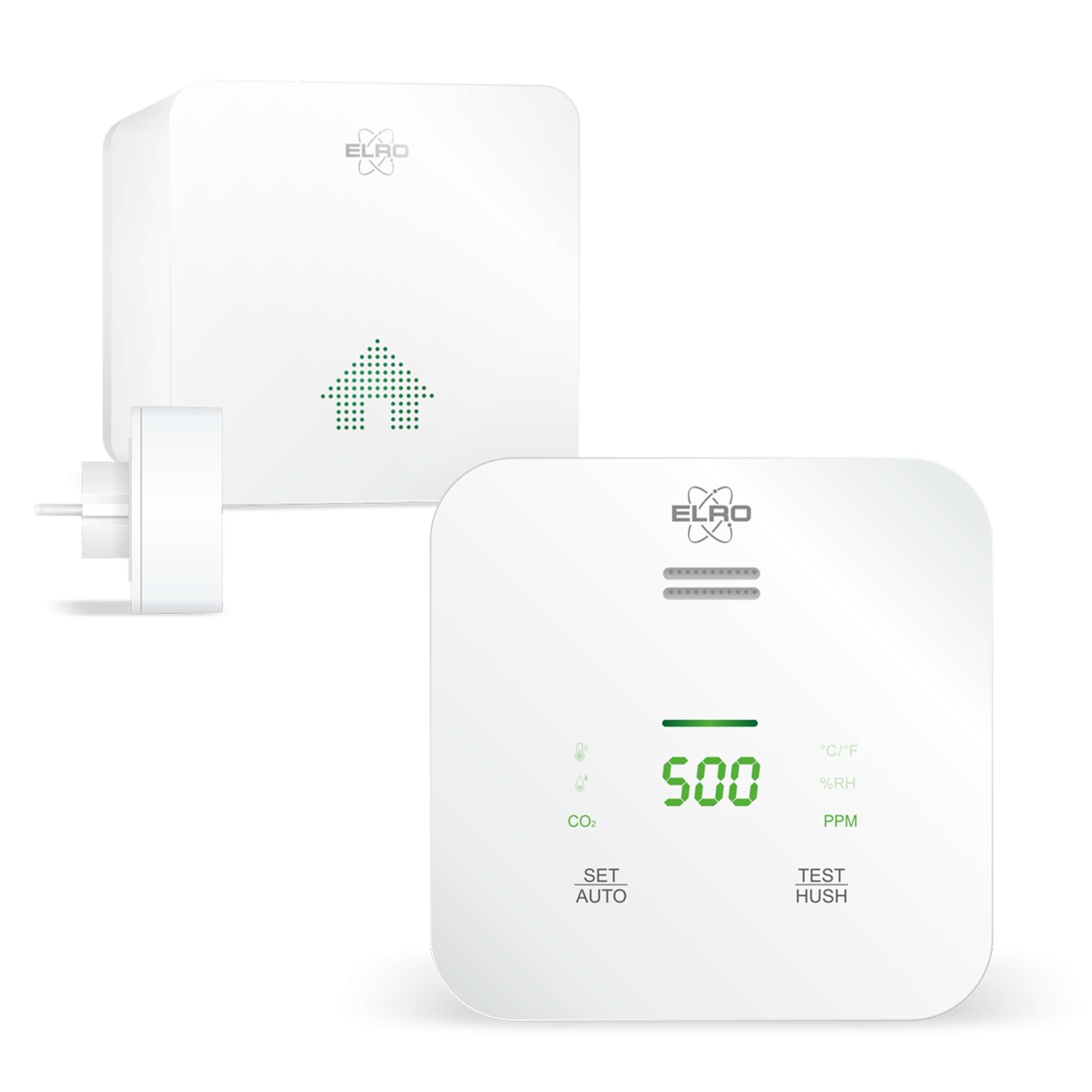 Elro SF500CO2 Rauchmelder (ELRO Connects SF500CO2 Wifi CO2 Meter Kit)