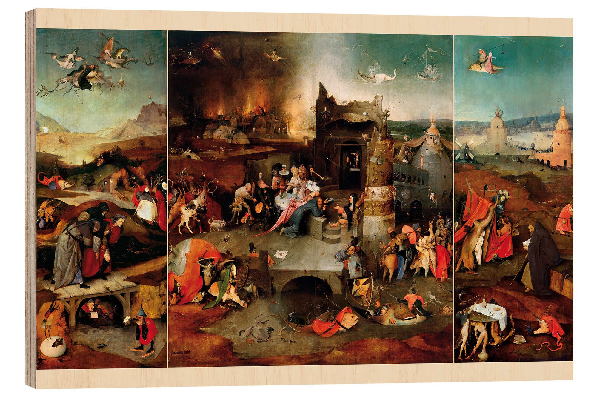 Holzbild Hieronymus Bosch