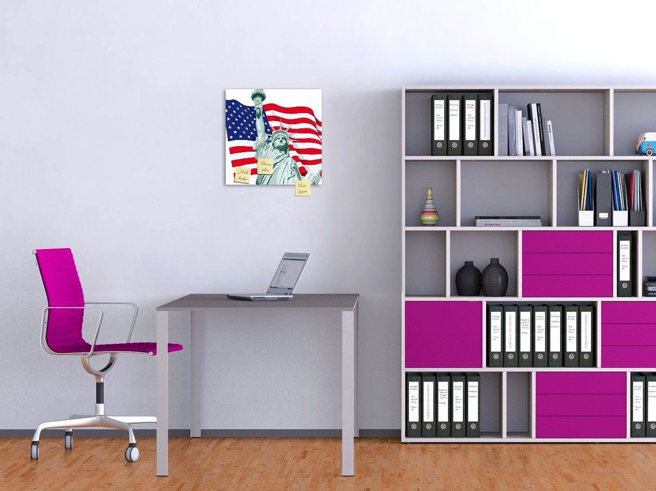 Wallario Memoboard Freiheitsstatue USA