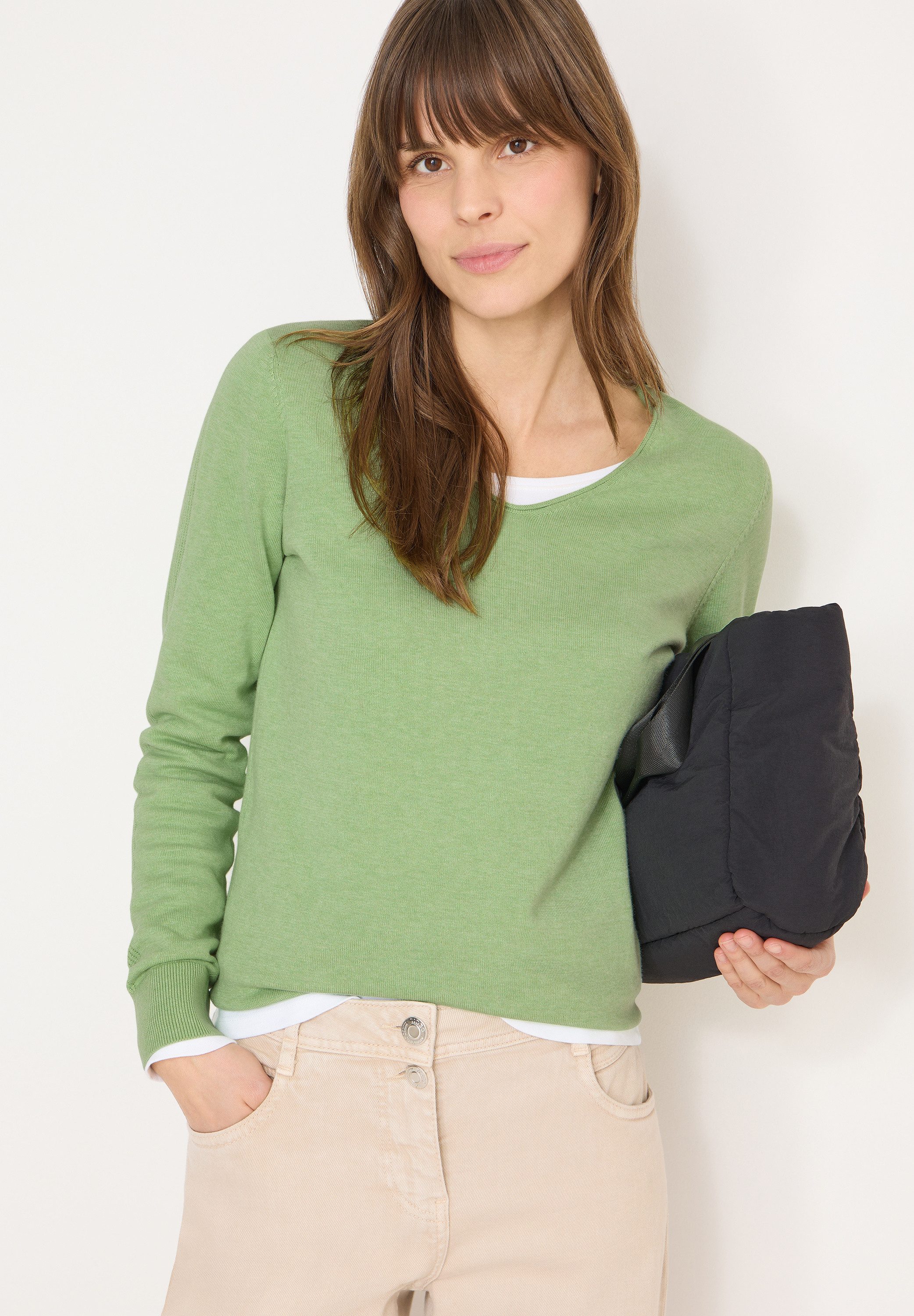 CECIL Strickpullover mit V-Ausschnitt günstig online kaufen
