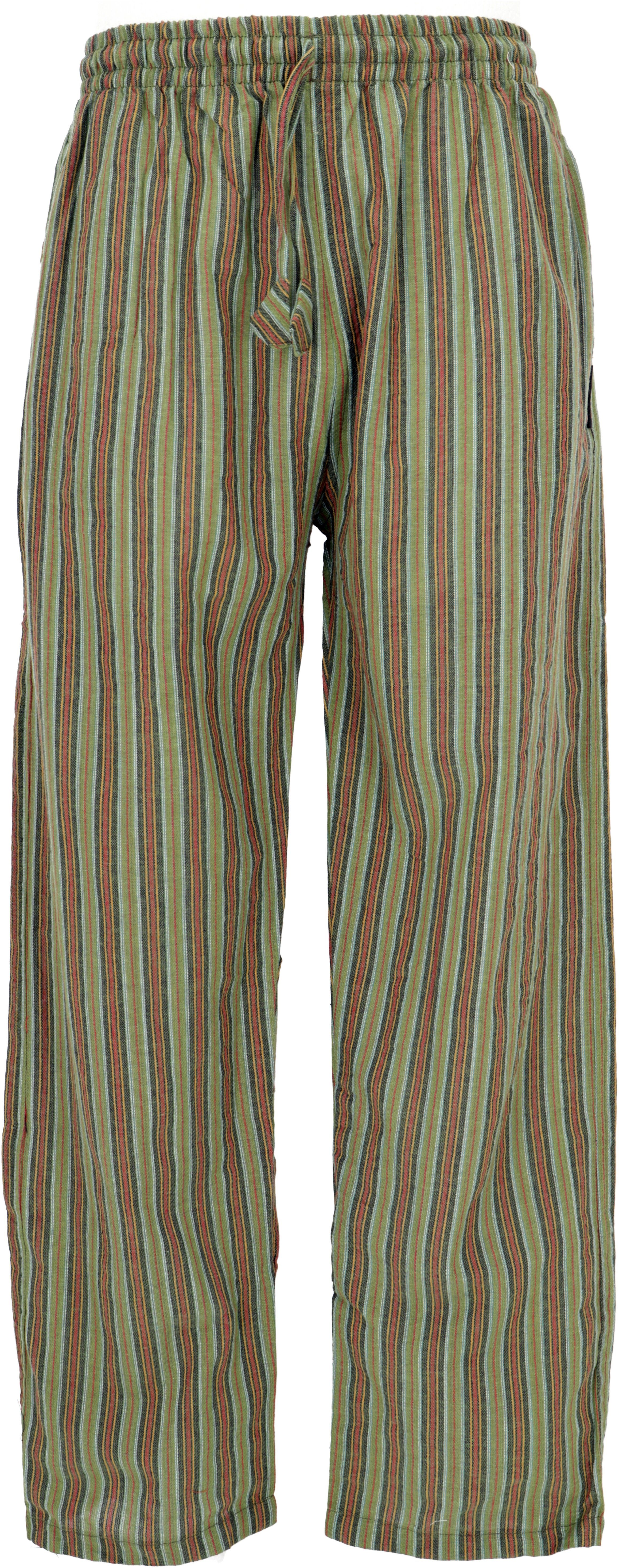 Guru-Shop Relaxhose Gestreifte Yogahose, Unisex Baumwoll-Goa-Hose -.. Ethno Style, alternative Bekleidung, Retro