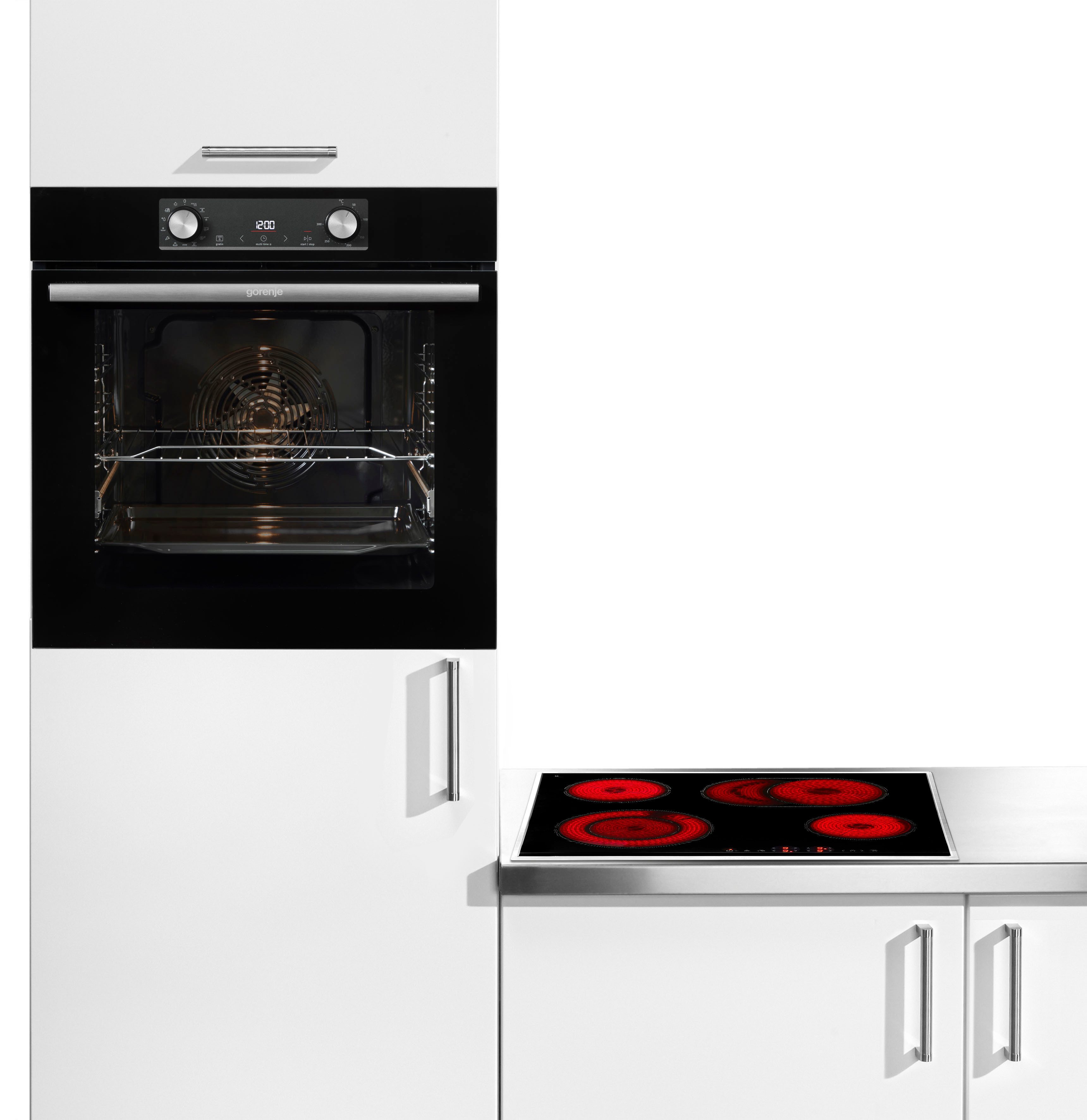 GORENJE Backofen-Set Steam Set, mit 1-fach-Teleskopauszug, AirFry-Funktion