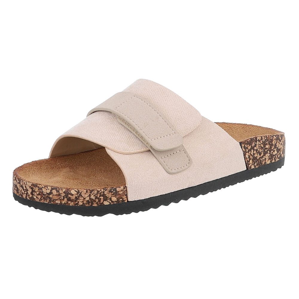 Ital-Design Bequeme Damenschuhe mit Klettverschluss für die Freizeit Pantol günstig online kaufen