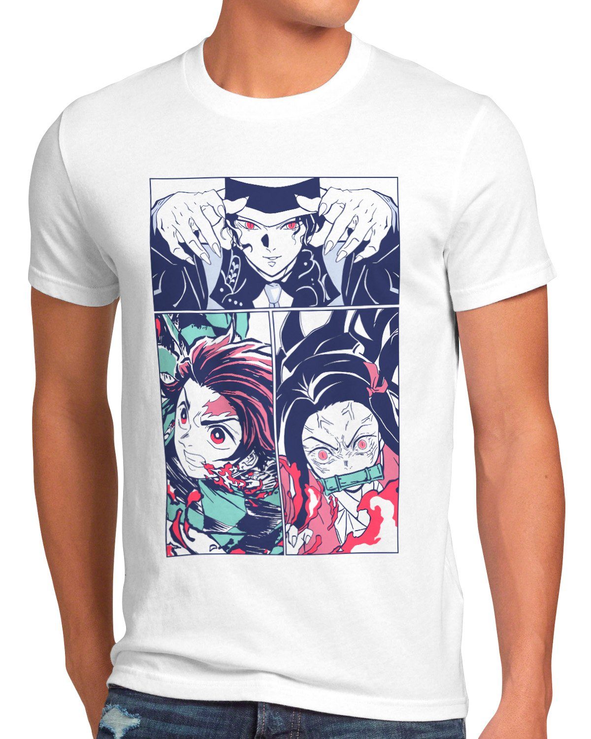 style3 manga japan anime slayer demon Print-Shirt