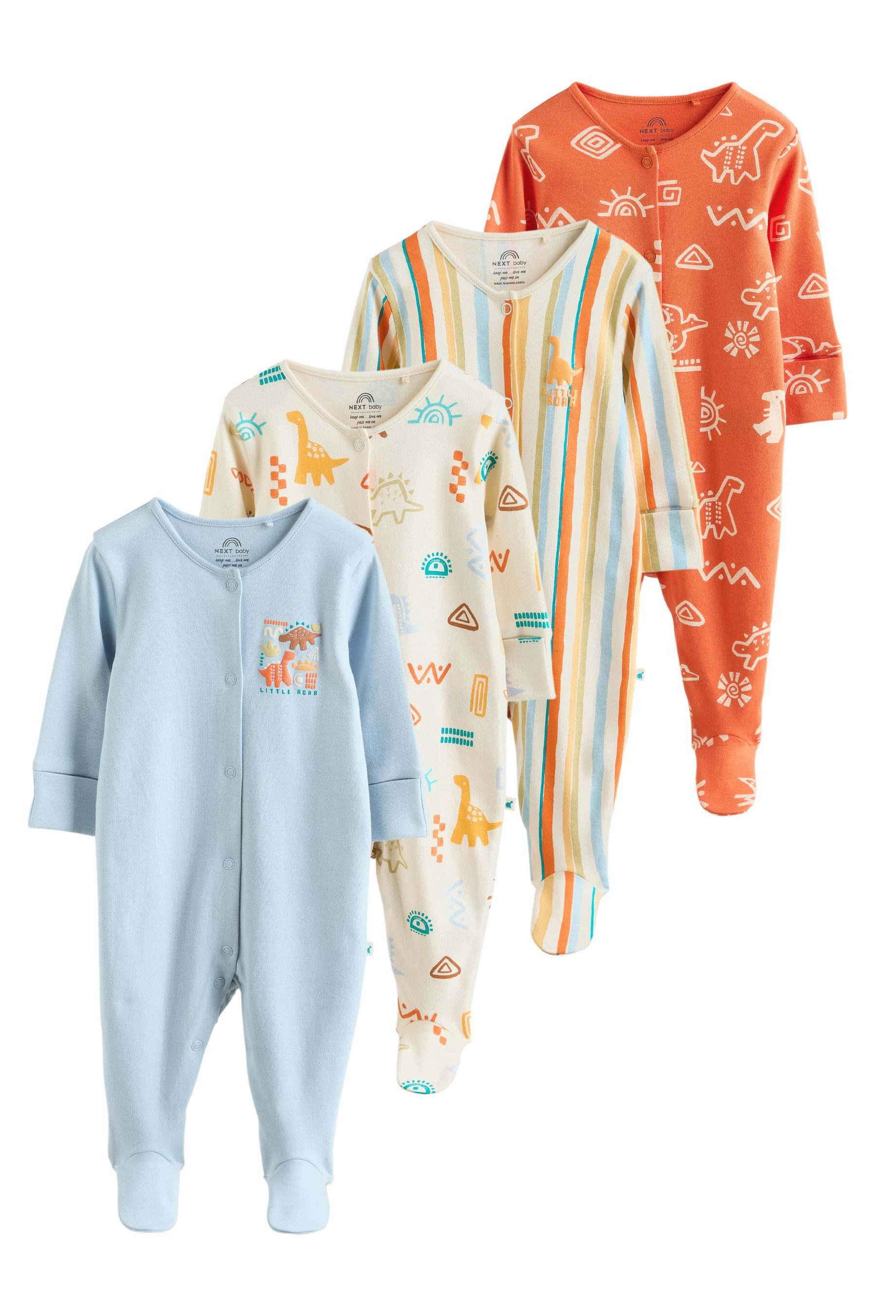 Schlafoverall 4er-Pack Baby-Schlafanzüge