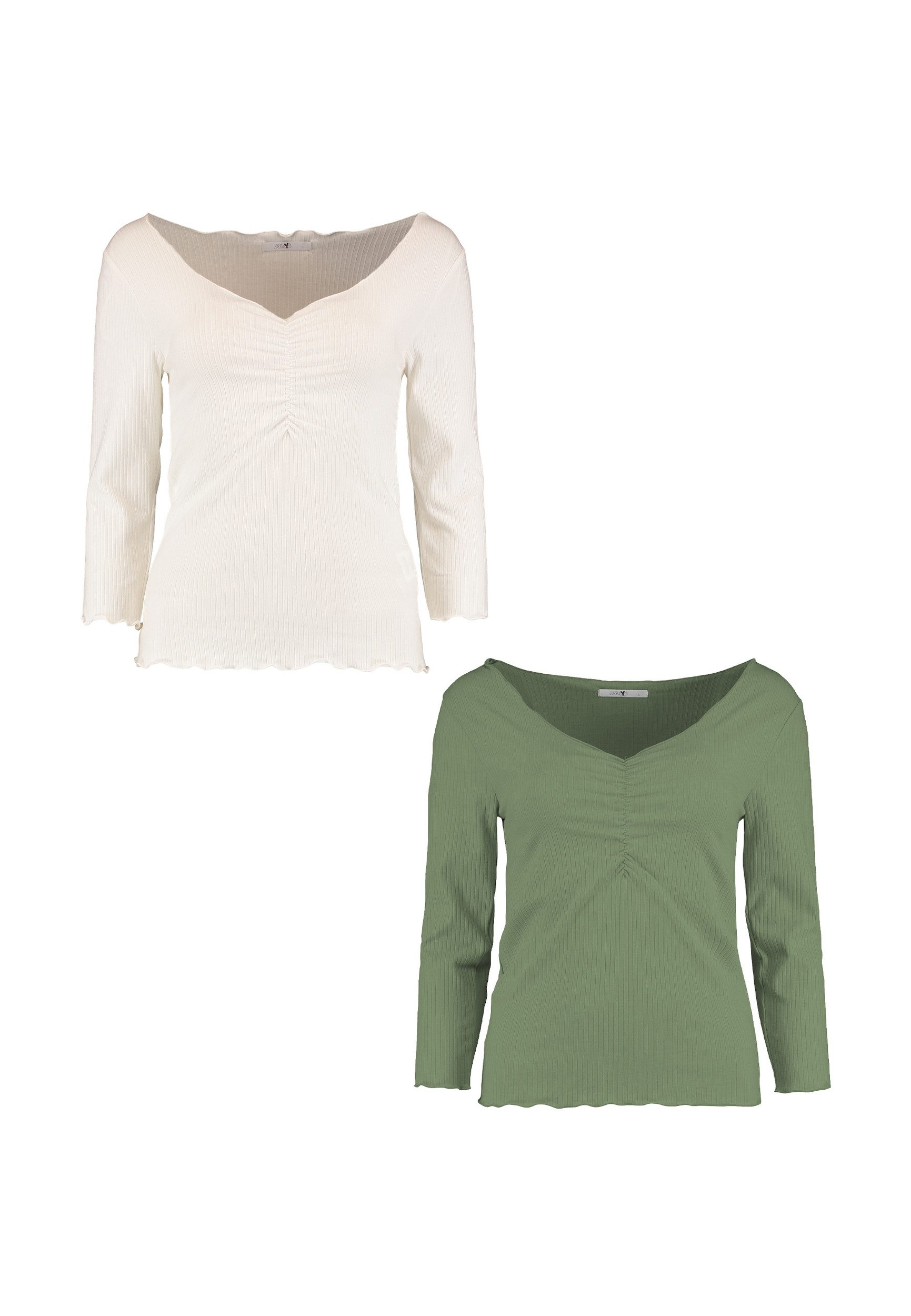 HaILY’S T-Shirt 2er-Set V-Ausschnitt 3/4-Ärmeln Normaler günstig online kaufen
