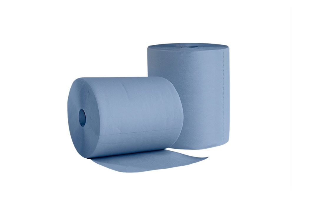 Papierhandtuch Putzrollen 2-lagig / 3-lagig 2000/1000 Blatt – Blau