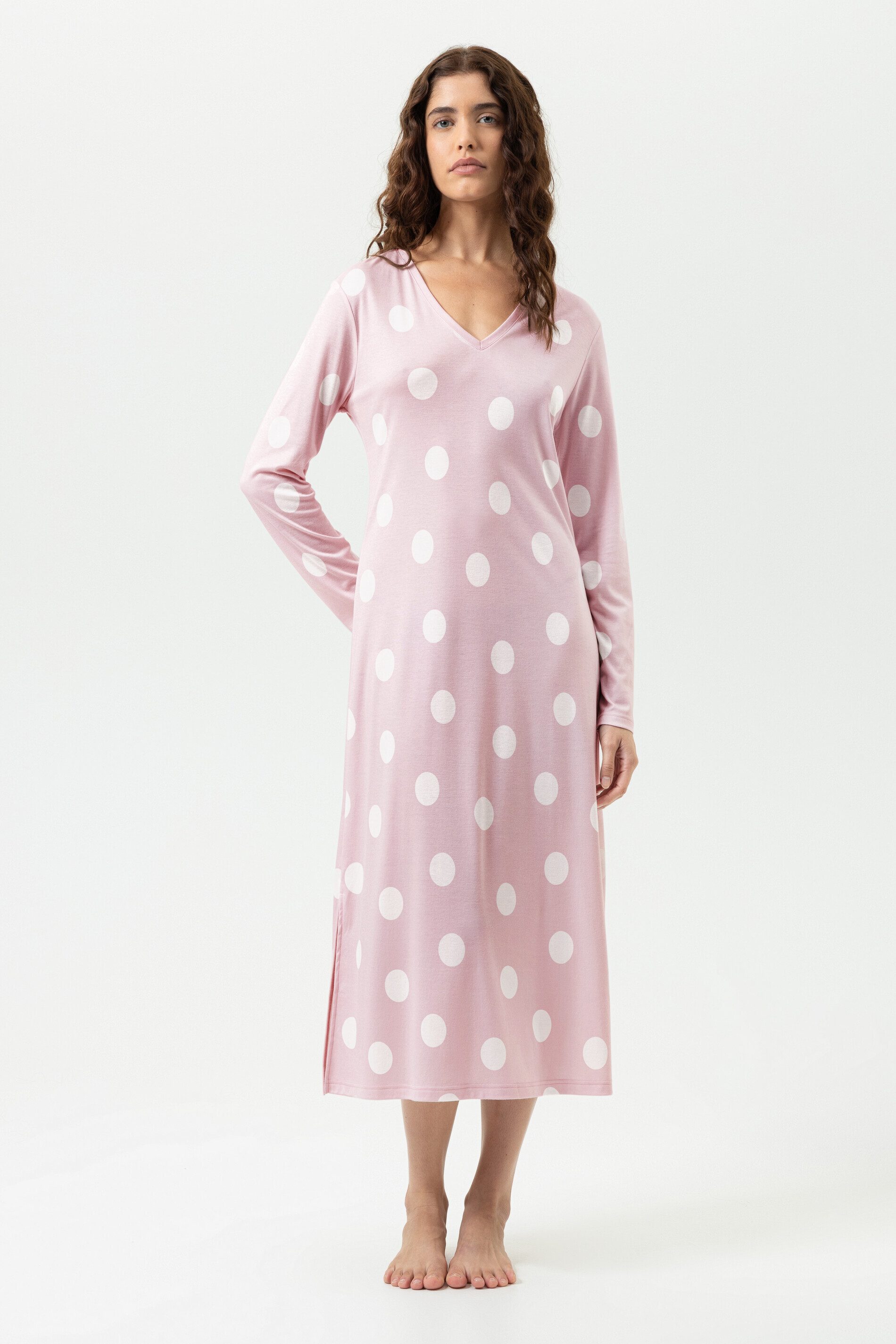 Mey Nachthemd Damen Serie Pretty Dots Gepunktet (1-tlg) Feminines, tailliertes Nachthemd, Gepunktet, Baumwoll-Modal-Mix