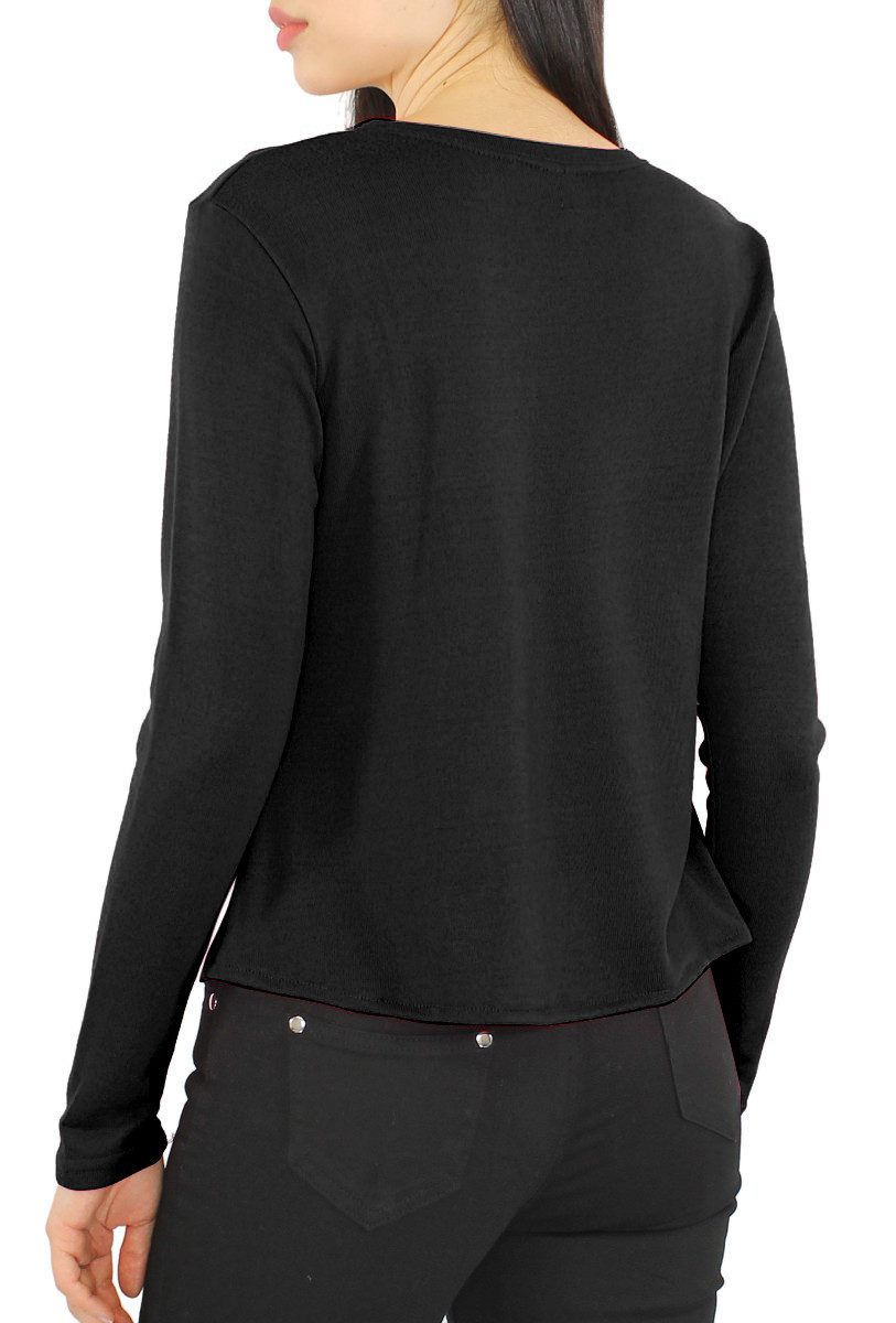 dy_mode Langarmshirt Damen Rundhals Shirt – günstig online kaufen