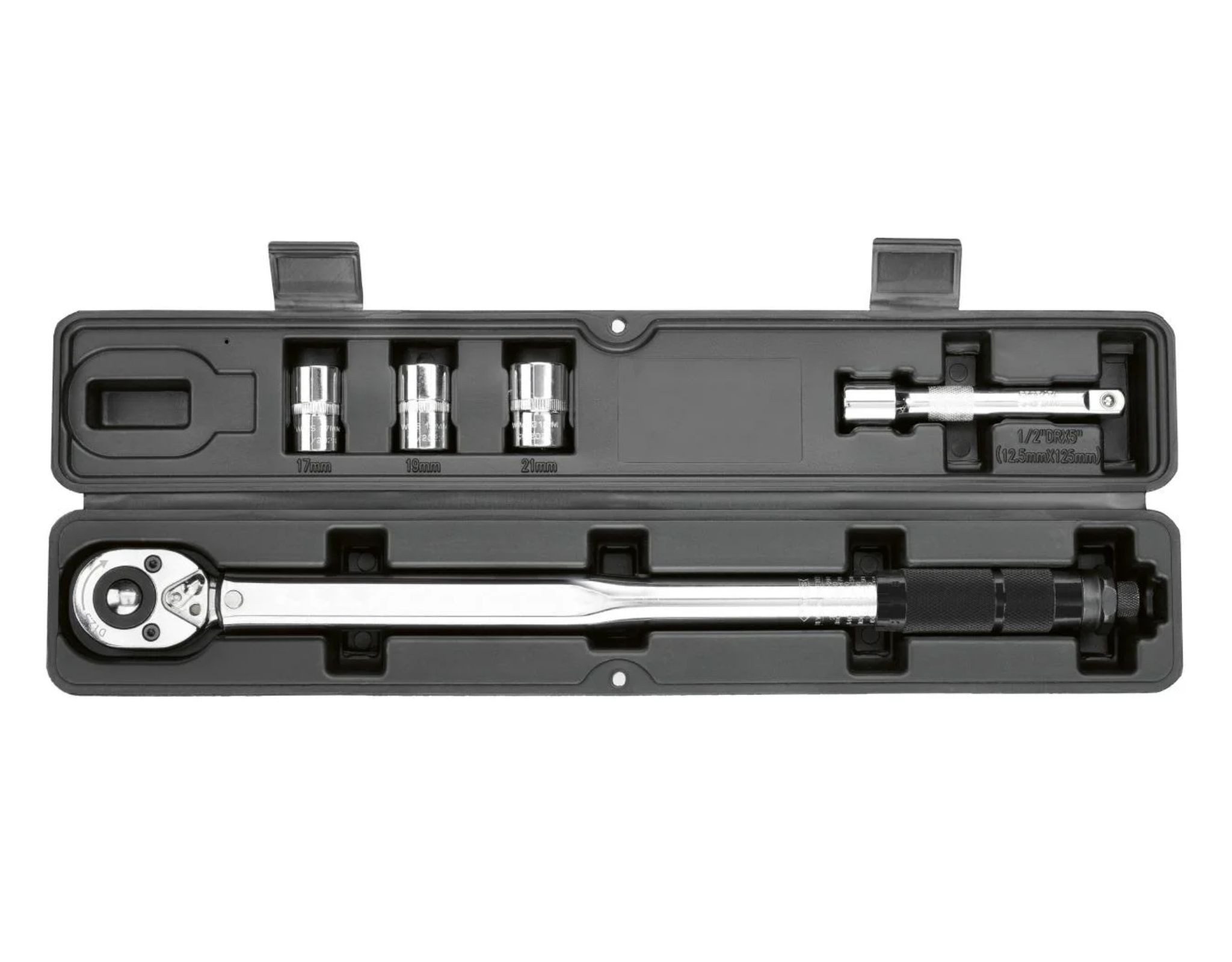 Parkside Drehmomentschlüssel Drehmomentschlüssel Set PDMS 5 A1 1/2 Zoll 80-210 Nm inkl Verlängerung (Set), mit 1/2" Antrieb & Zubehör im Koffer