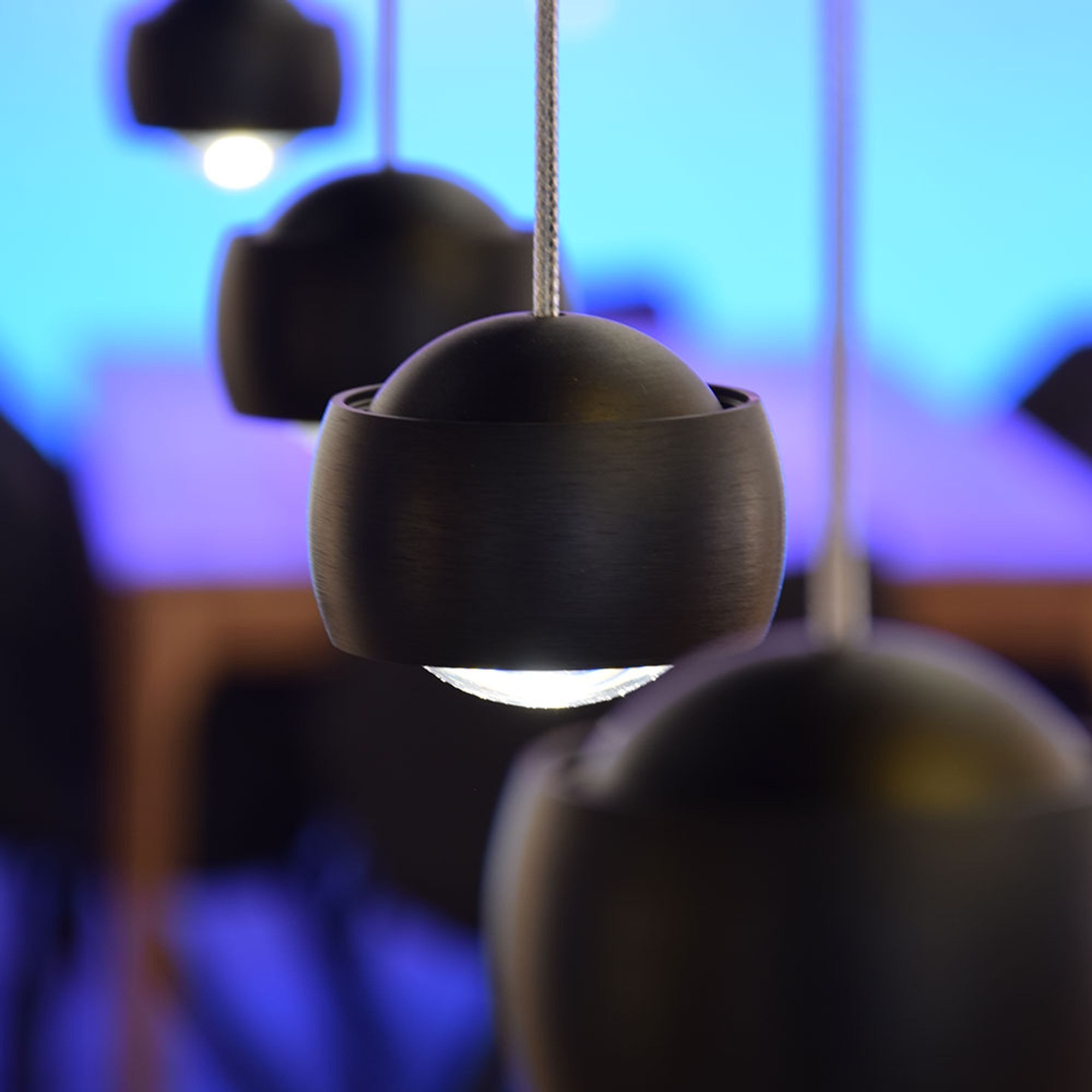 s.luce Pendelleuchte Beam LED 1-Phase-Schiene 200cm Esszimmerlampe Mitteleinsp. Aluminium, Warmweiß