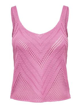JACQUELINE de YONG Shirttop Strukturiertes Strickoberteil Ärmelloses Tank Top Shirt JDYSUN 4912 in Pink