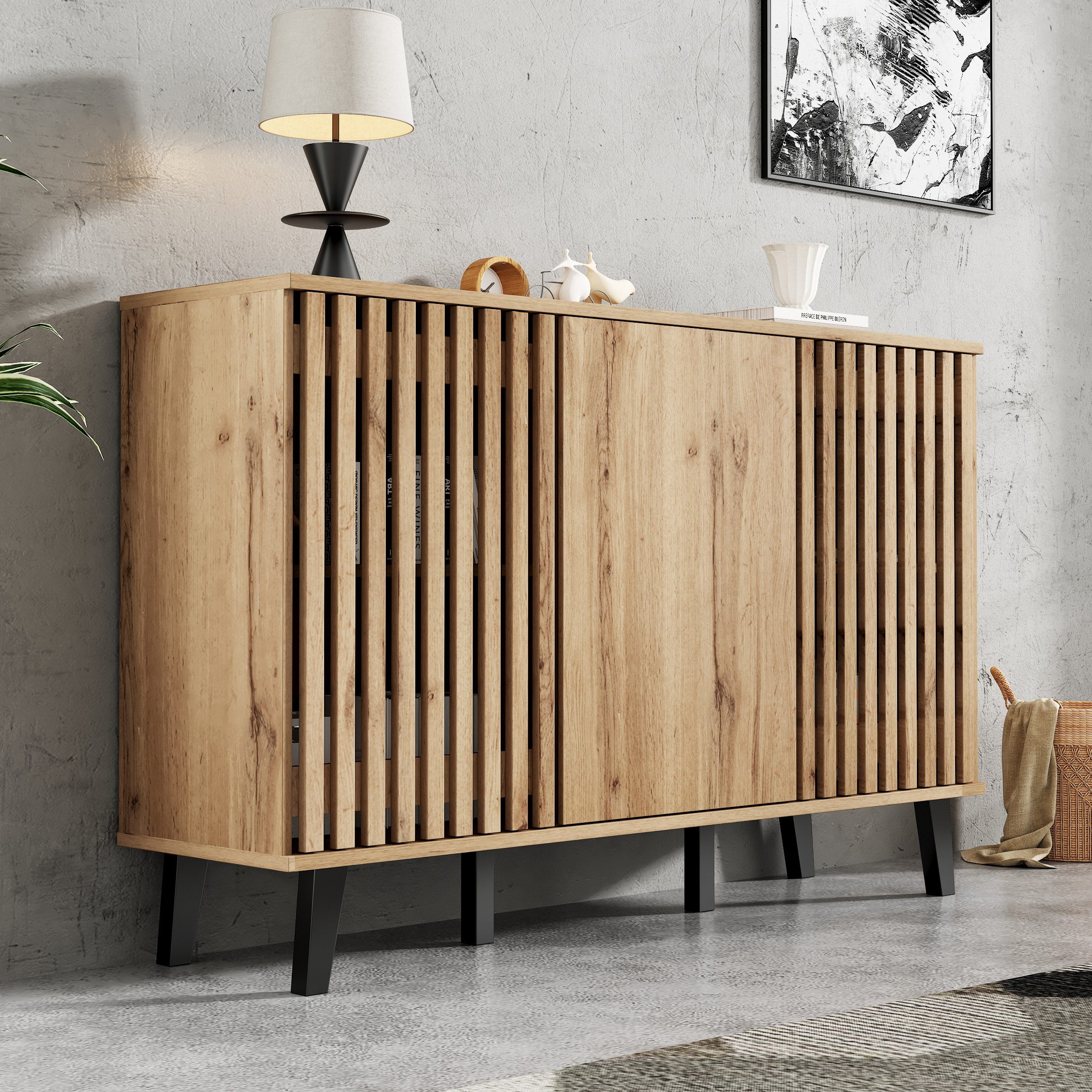 MODFU Sideboard stabile PVC-Beine (Kommode, Organisator, günstig online kaufen