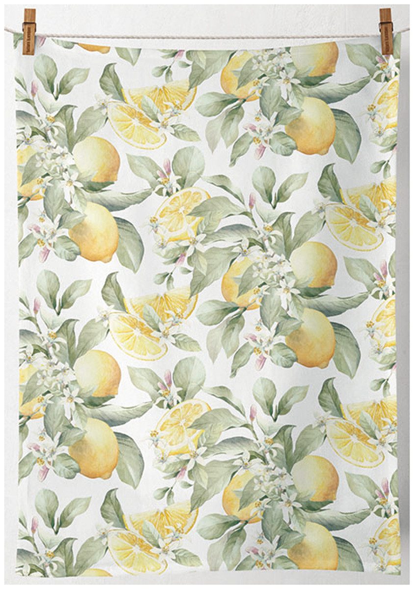 Ambiente® Geschirrtuch Limoni, (2-tlg., 2-teilig), Geschirrtücher ca.50x70cm Baumwolle