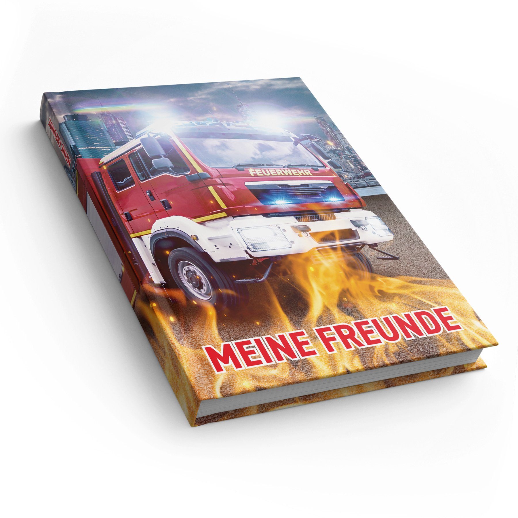 itenga Notizbuch itenga Freundebuch Feuerwehr DIN A5, 88 Seiten 150g Naturpapier