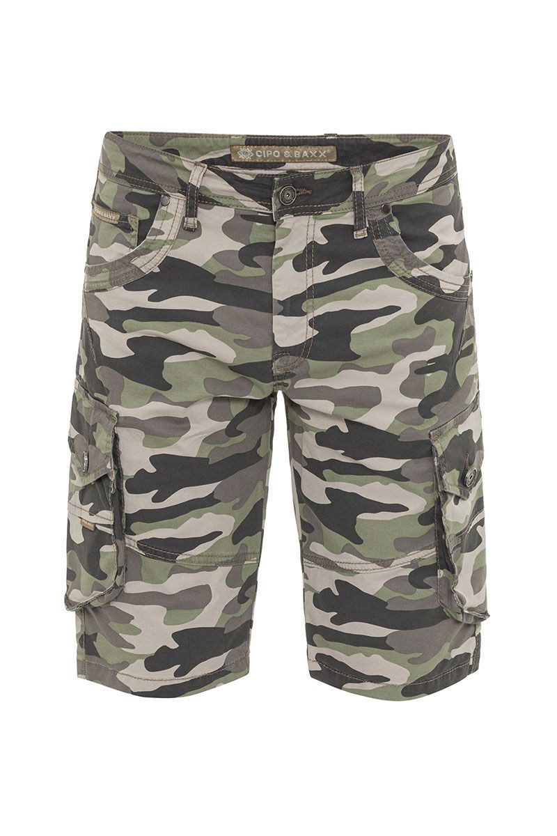 Cipo & Baxx Cargohose Shorts im Camouflage-Design günstig online kaufen