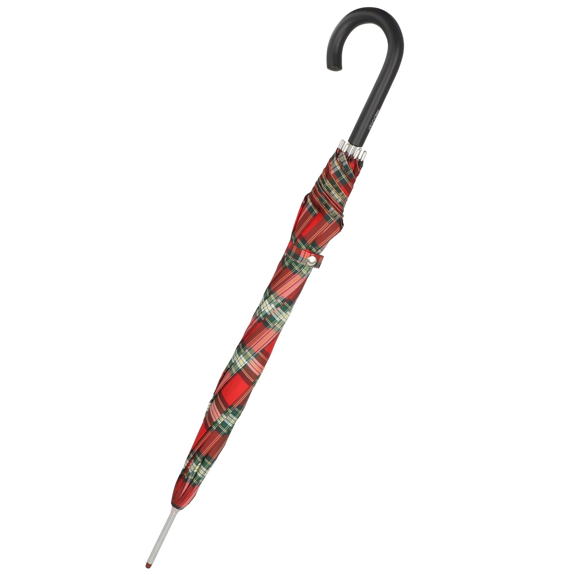 doppler® Carbonsteel, 104cm Karo Stockregenschirm Red