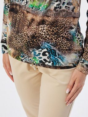 Christian Materne Langarmshirt Druckbluse figurumspielend mit Folienprint