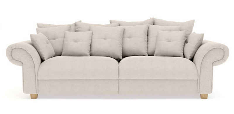 Feldmann-Wohnen Big-Sofa Quito, 1 Teile, 242x106x92cm beige mit Kissen