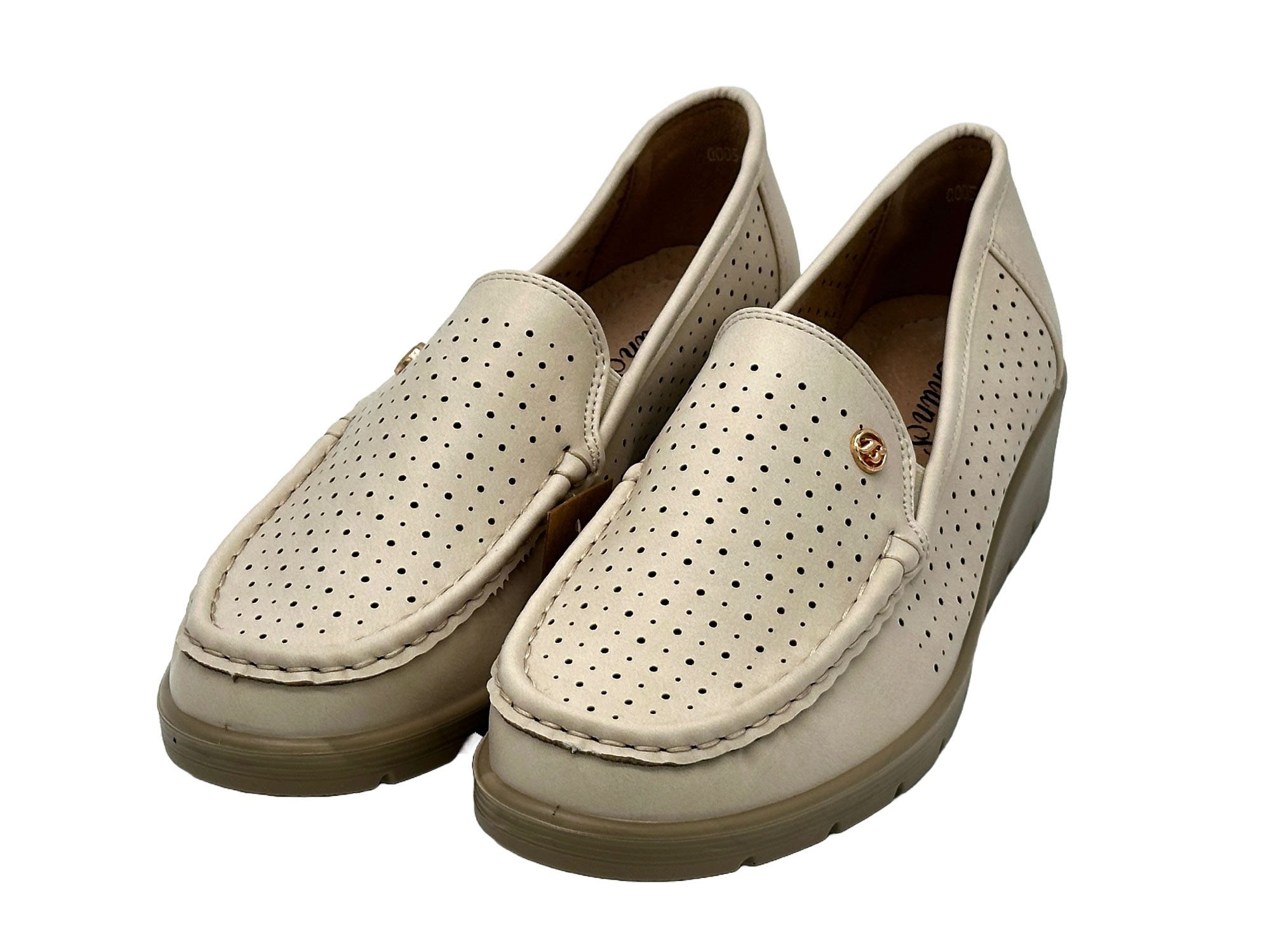 Nowaland Damen Slipper mit Keilsohle Slipper Atmungsaktiv, leicht, flexible Keilsohle, bequem