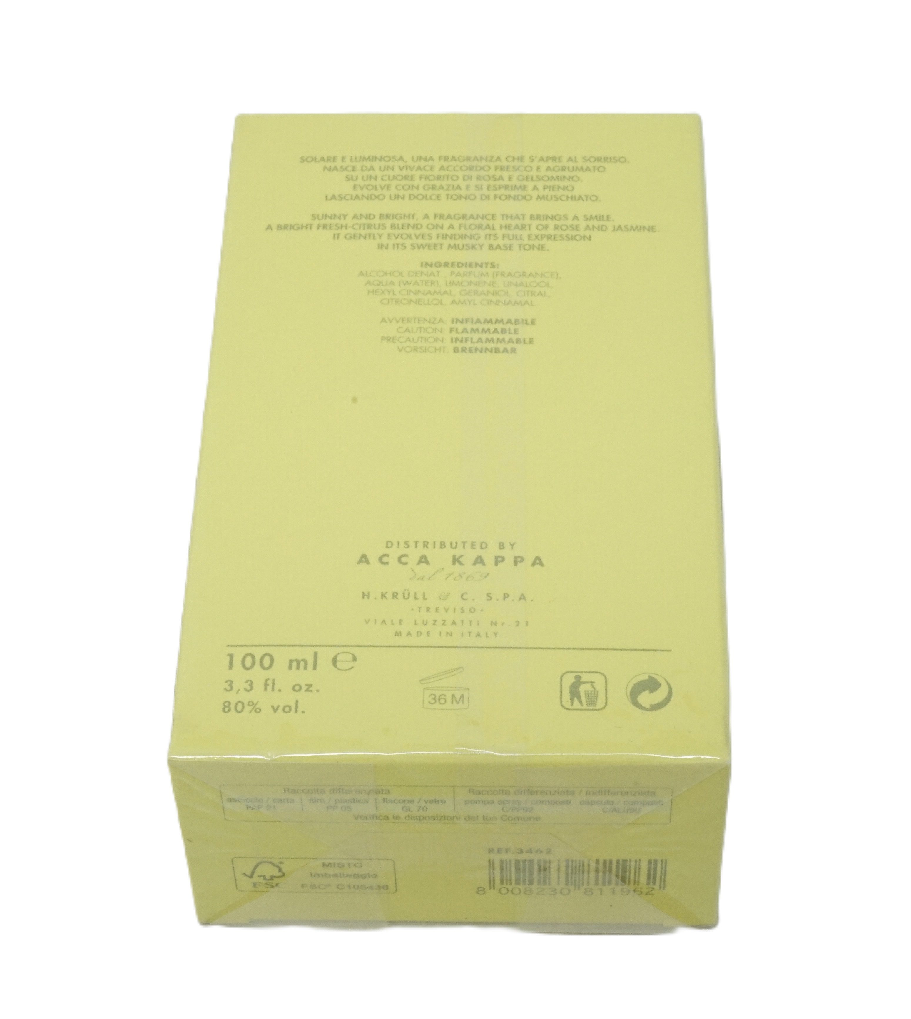 NOTE Eau de Cologne Acca Kappa Green Mandarin Acqua di Colonia 100 ml