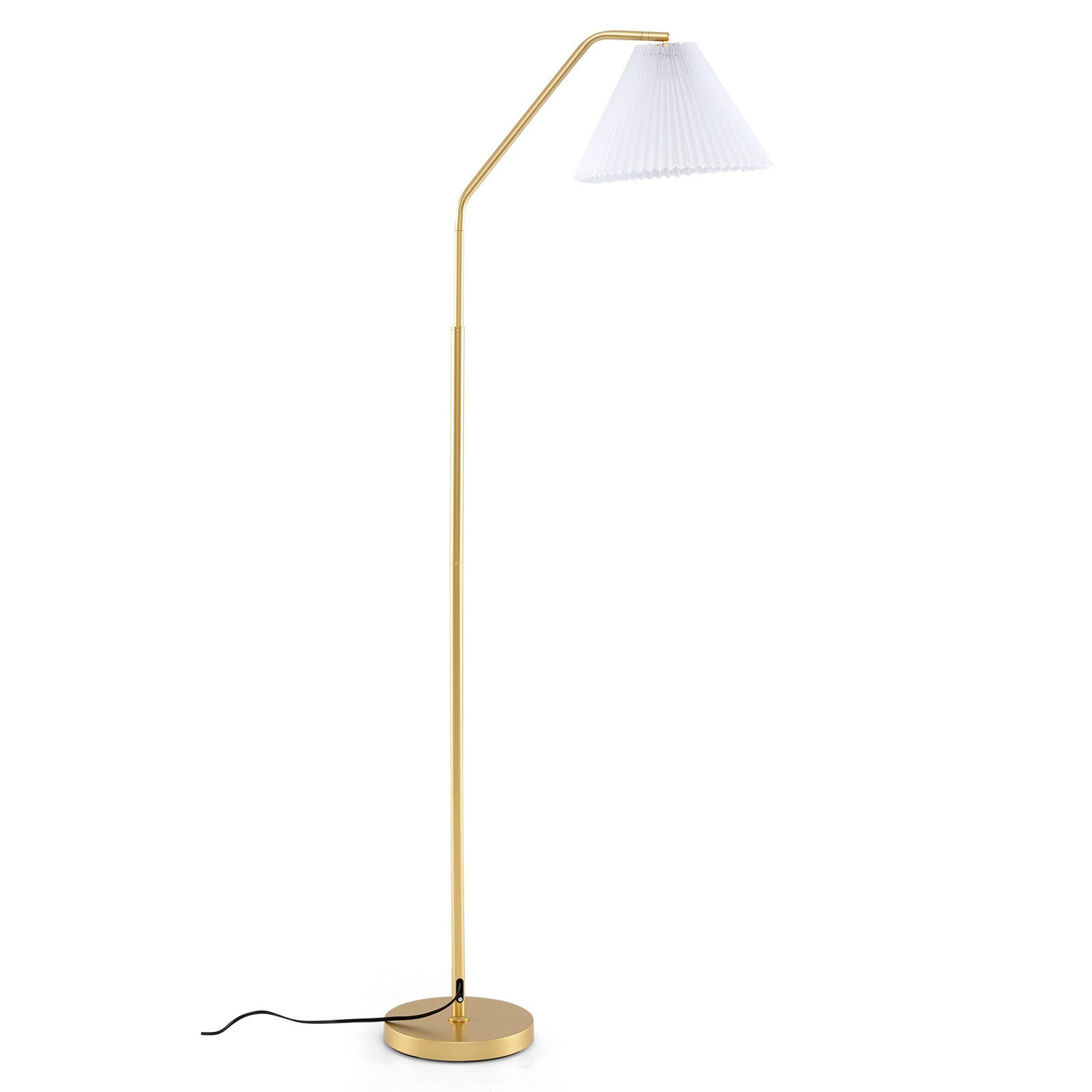 COSTWAY Stehlampe, 168cm mit verstellbarem Lampenkopf & Fußschalter günstig online kaufen