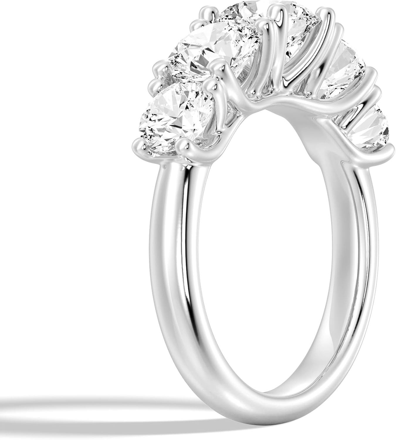 Jumpeak Diamantring 585er Gold Damenring, 1 ct Hauptstein, echte Diamanten, Diamantring mit Seitensteinen, Farbe E, VS1, 3EX, IGI-Zertifikat