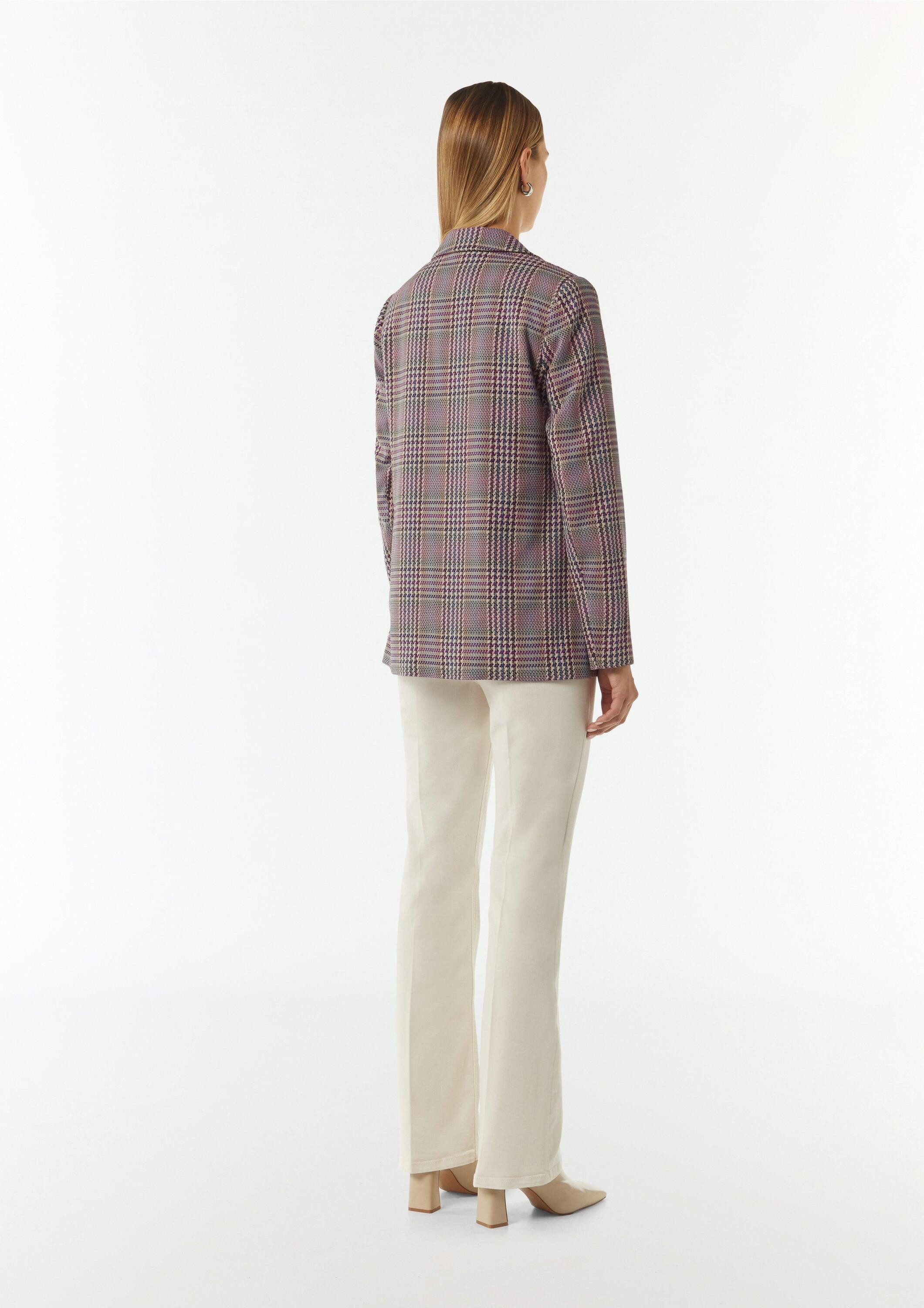 comma Jackenblazer Indoor-Blazer Antaillierter Karo-Blazer