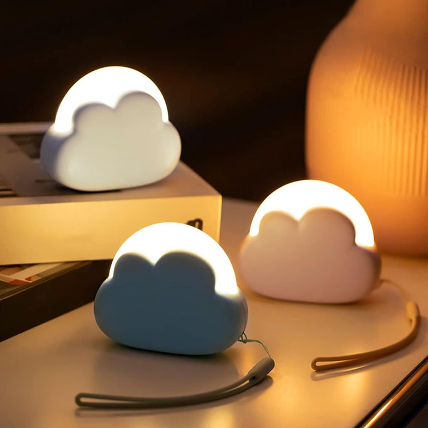 FELIXLEO LED Nachtlicht LED Nachtlicht Kinder Baby Schlafzimmer USB Aufladbar Rosa