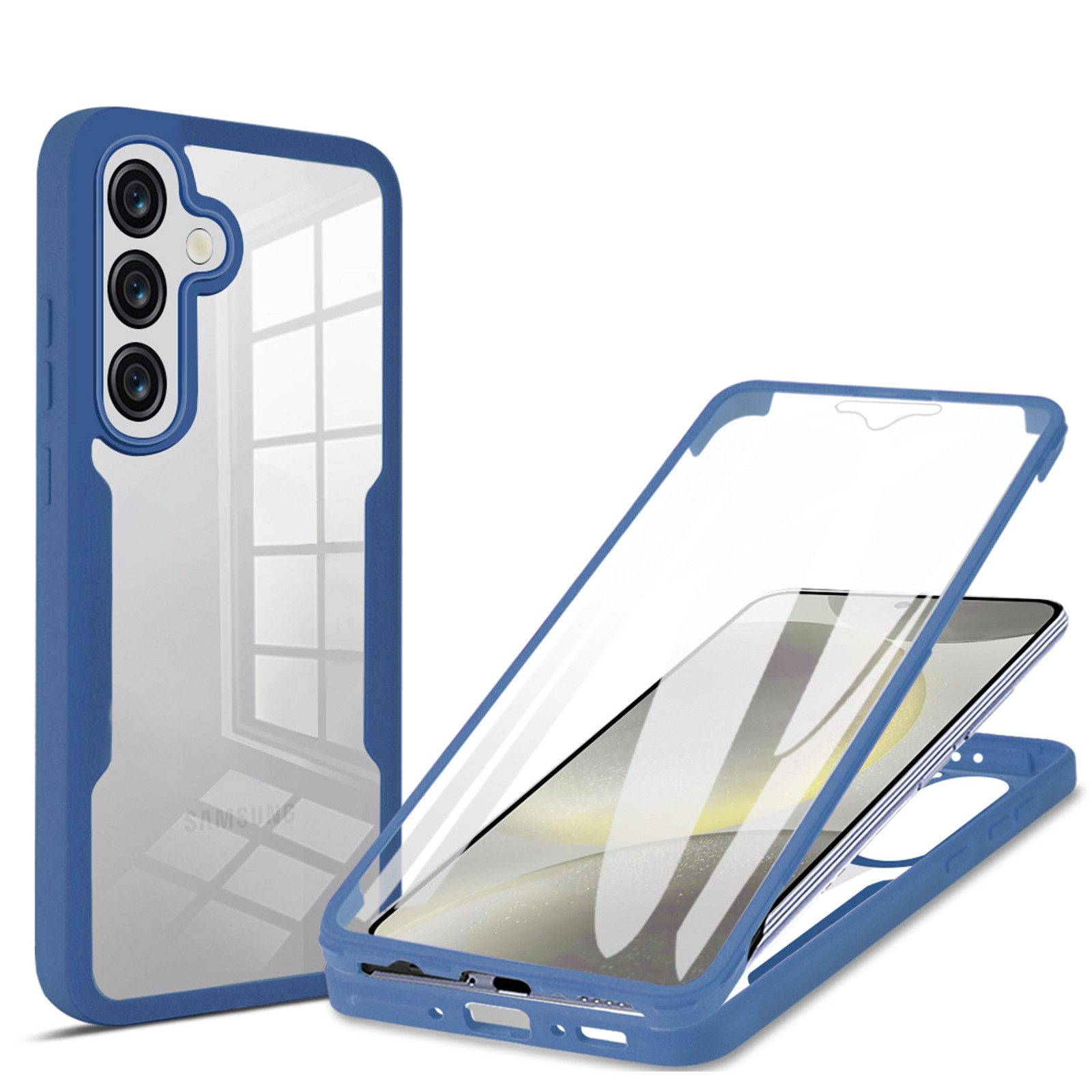betterfon Handyhülle für Samsung A36 / A56 2-teiliges 360° TPU Schutzcase, Rundumschutz mit integrierter Displayabdeckung und klarer Sicht