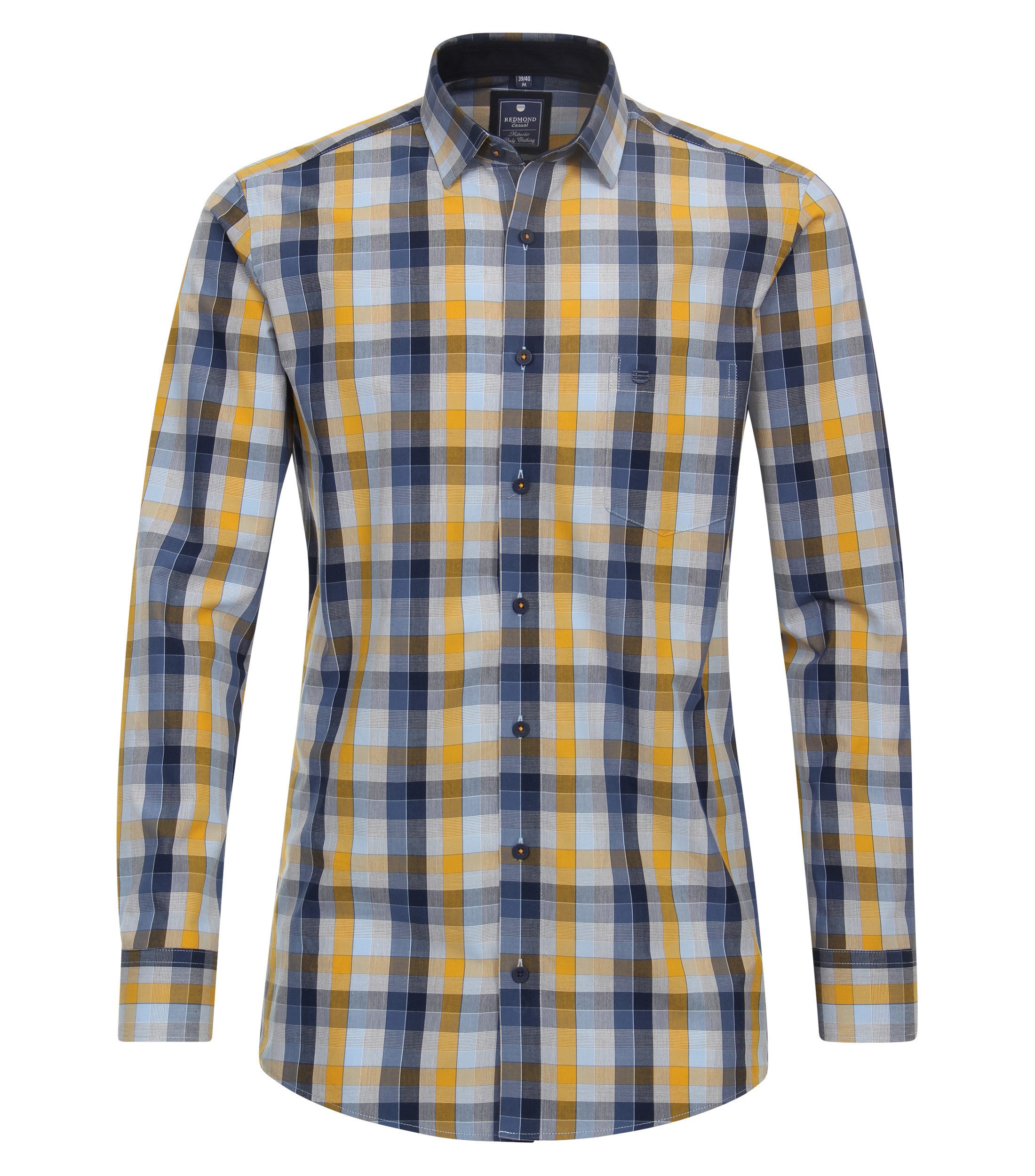Redmond Langarmhemd kariert Comfort Fit