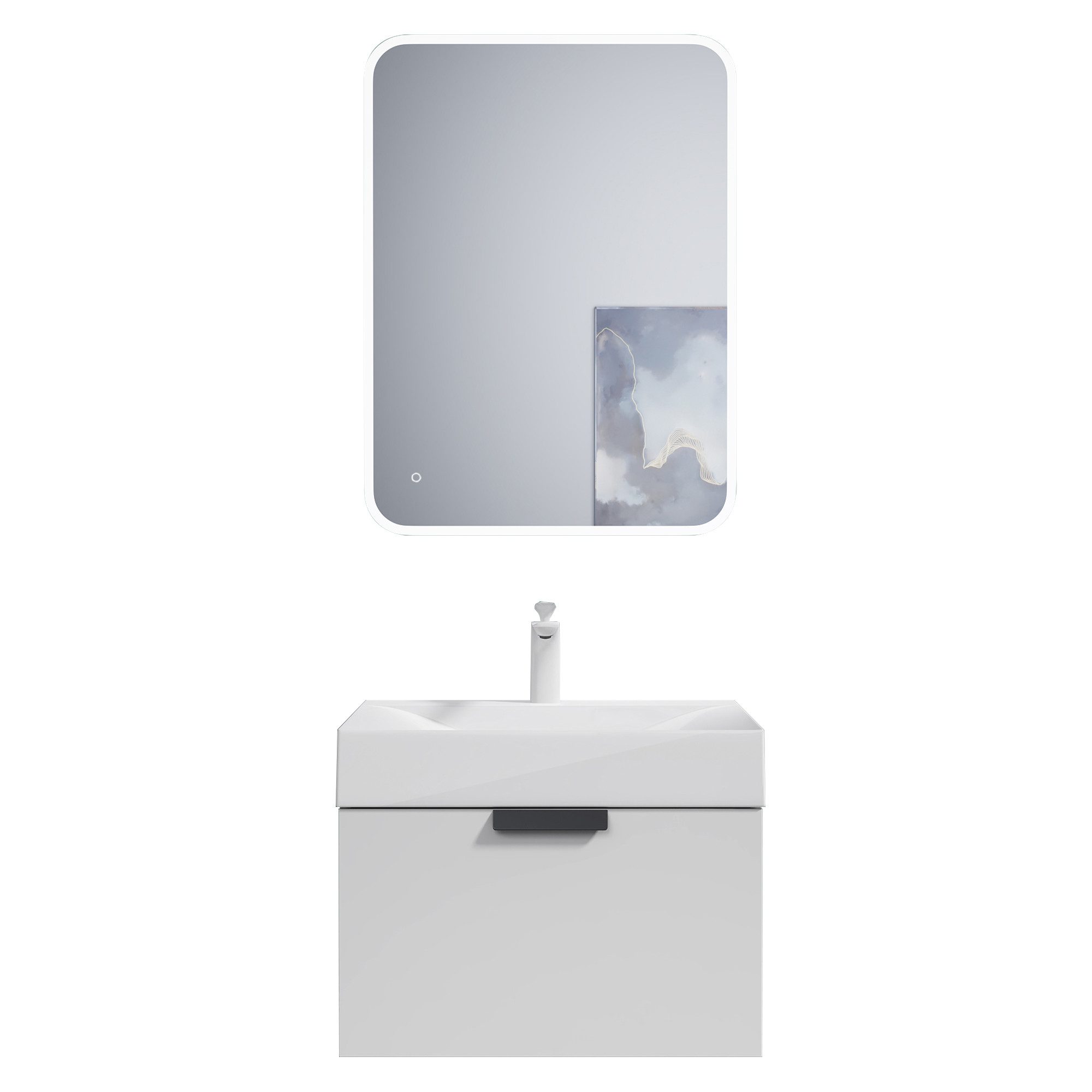 doporro Badmöbel-Set Design Waschtisch-Unterschrank Soft-Close Badschrank-S günstig online kaufen
