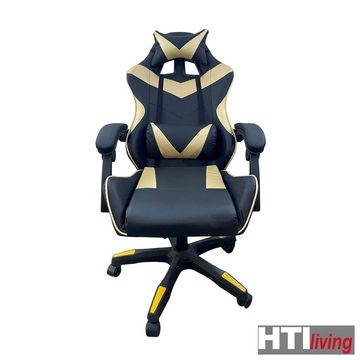 HTI-Living Schreibtischstuhl Schreibtischstuhl Krit Schwarz-Gold (Stück, 1 St), höhenverstellbarer Drehstuhl