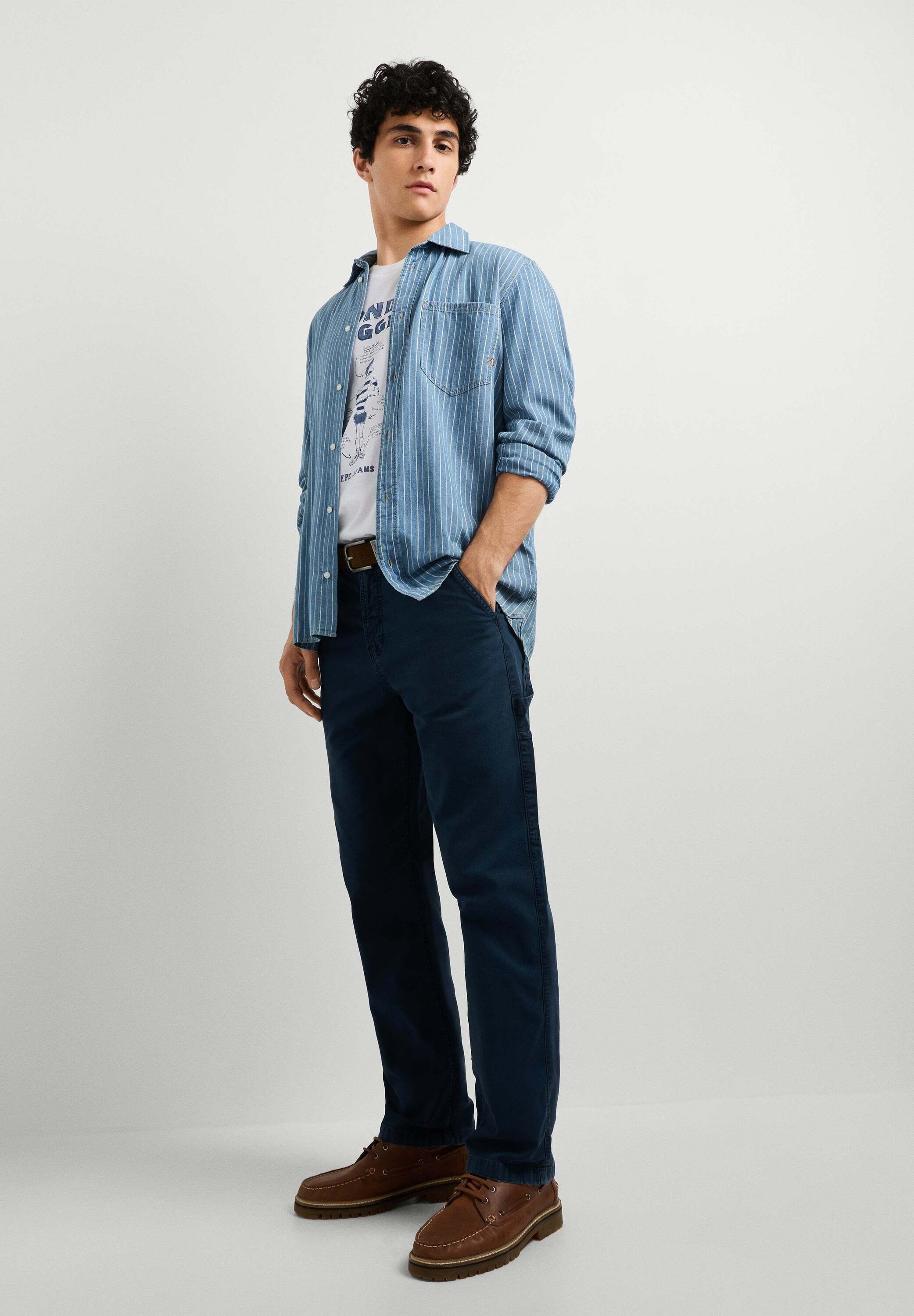 Pepe Jeans Funktionshose trousers RELAXED WASHED CARPENTER CANVAS PANT