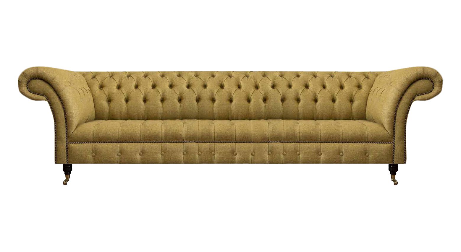 JVmoebel Chesterfield-Sofa Luxus Sofa Viersitzer Couch Chesterfield Textil Polstermöbel, 1 Teile, Made in Europa