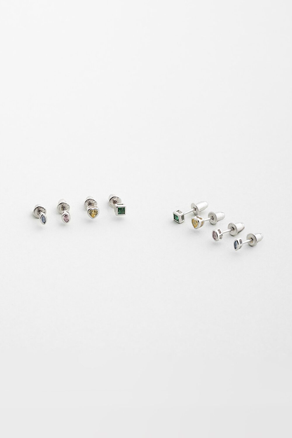 So CHIC... Paar Ohrhänger Bunte Liebe 18K Weißgold Ohrringe